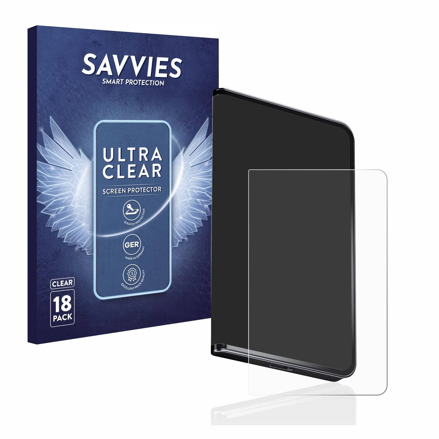 18x Savvies SU75 Displayschutzfolie für Ledger Stax crypto