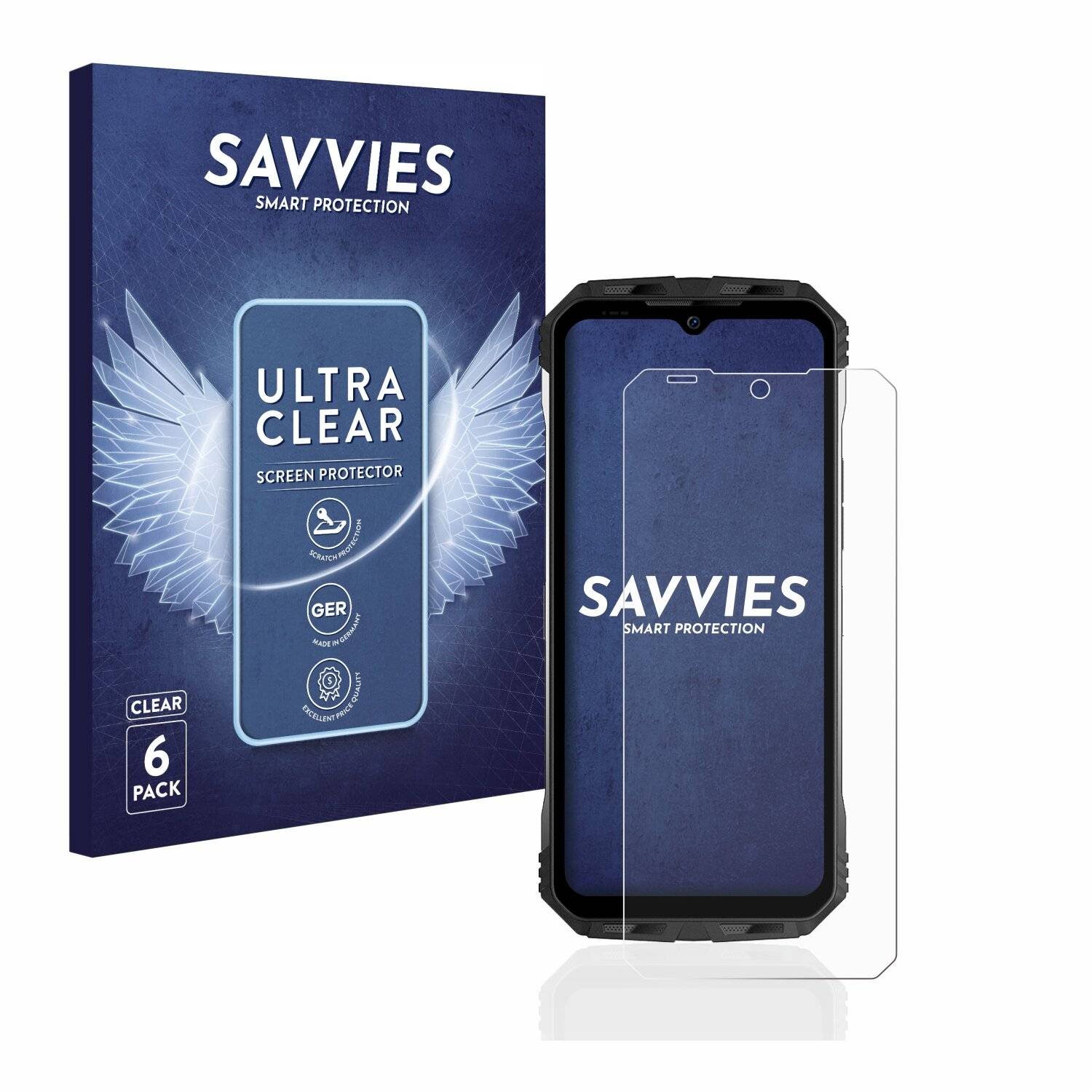 6x Savvies SU75 Displayschutzfolie für Doogee