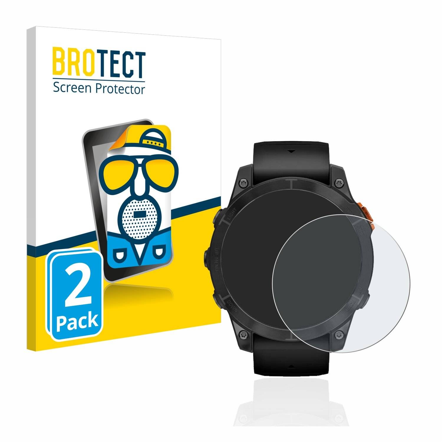 2x BROTECT Matte Displayschutzfolie für Garmin Fenix 7 Pro Solar (47 mm) - Entspiegelt,