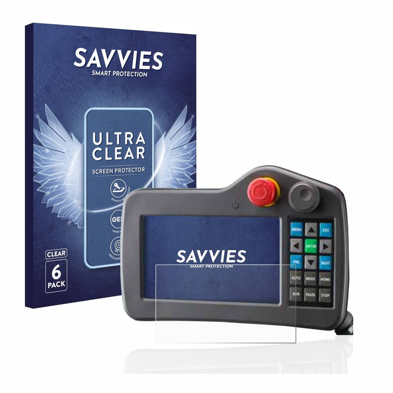 6x Savvies SU75 Displayschutzfolie für Delta DOP-107HS4 /