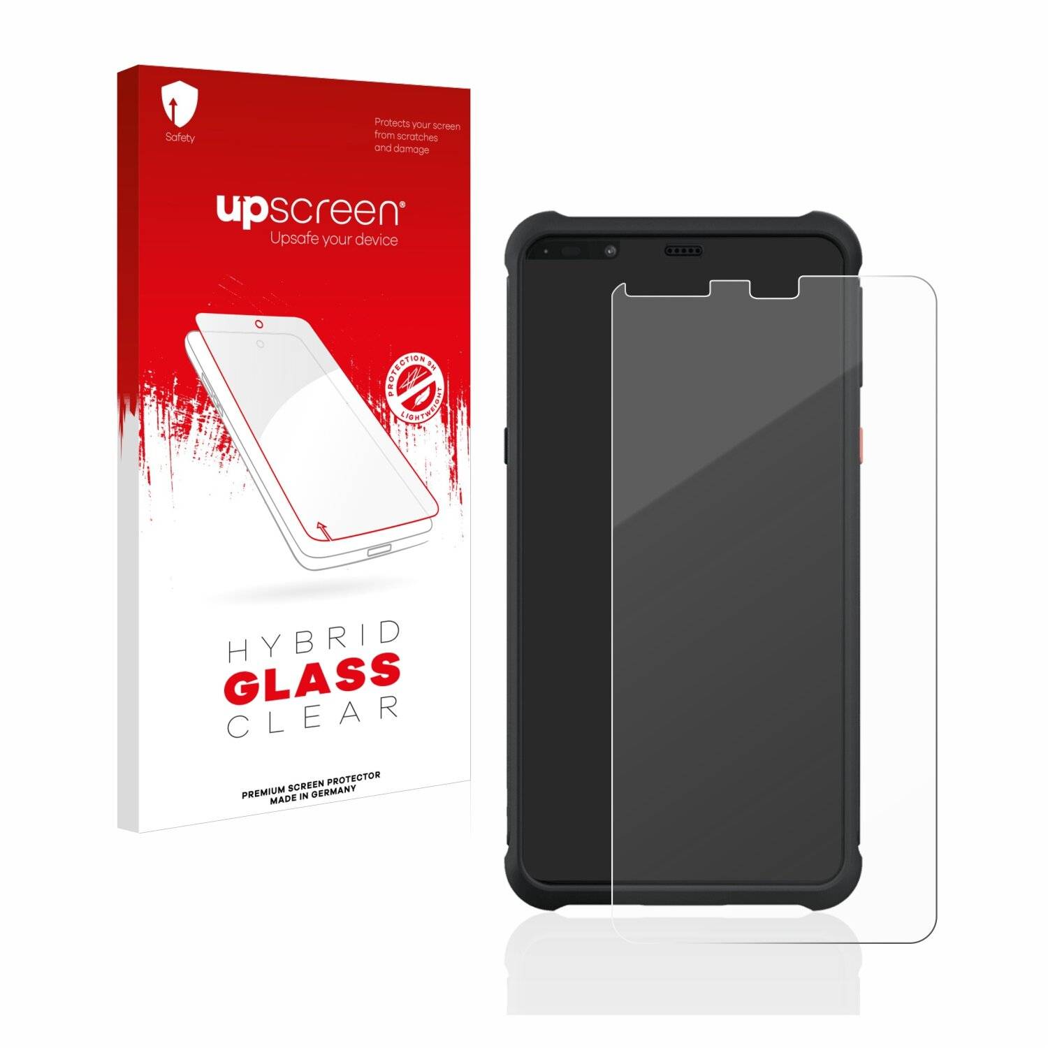upscreen Hybrid Glass Clear Premium Schutzglas Folie für Bartec Pixavi