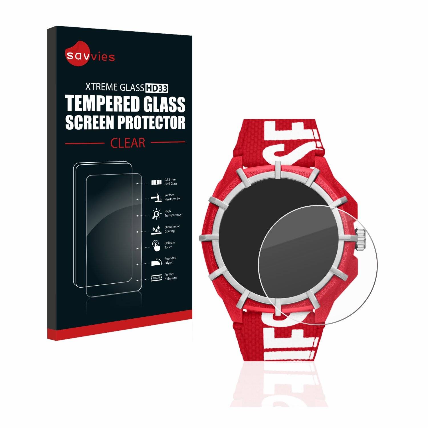 Savvies HD33 Clear Schutzglas für Diesel