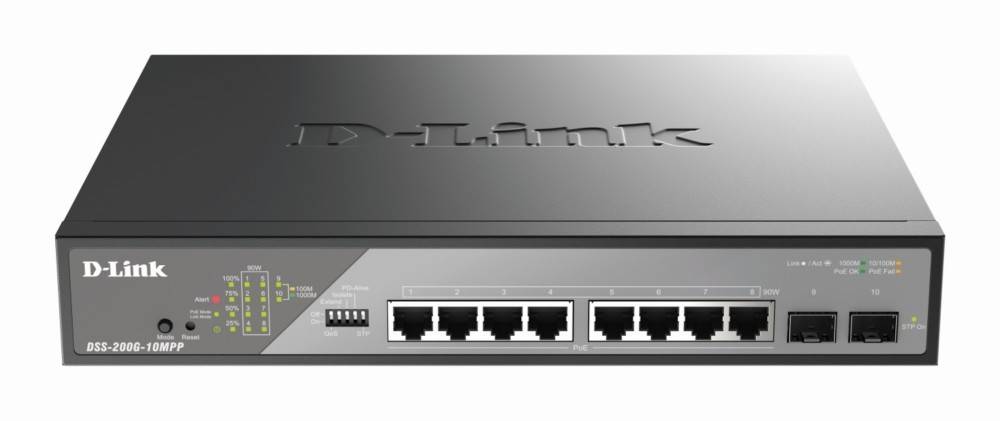 DLink Deutschland 10-Port Gigabit Switch DSS-200G-10MPP/E