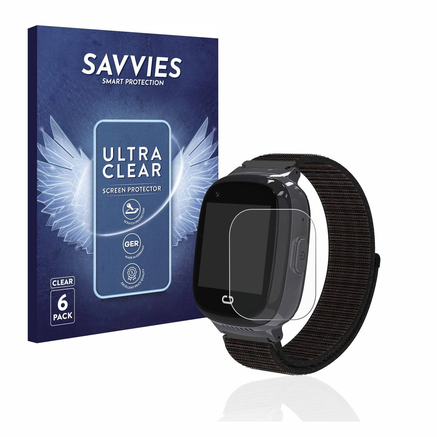 6x Savvies SU75 Displayschutzfolie für Pthtechus 4G GPS