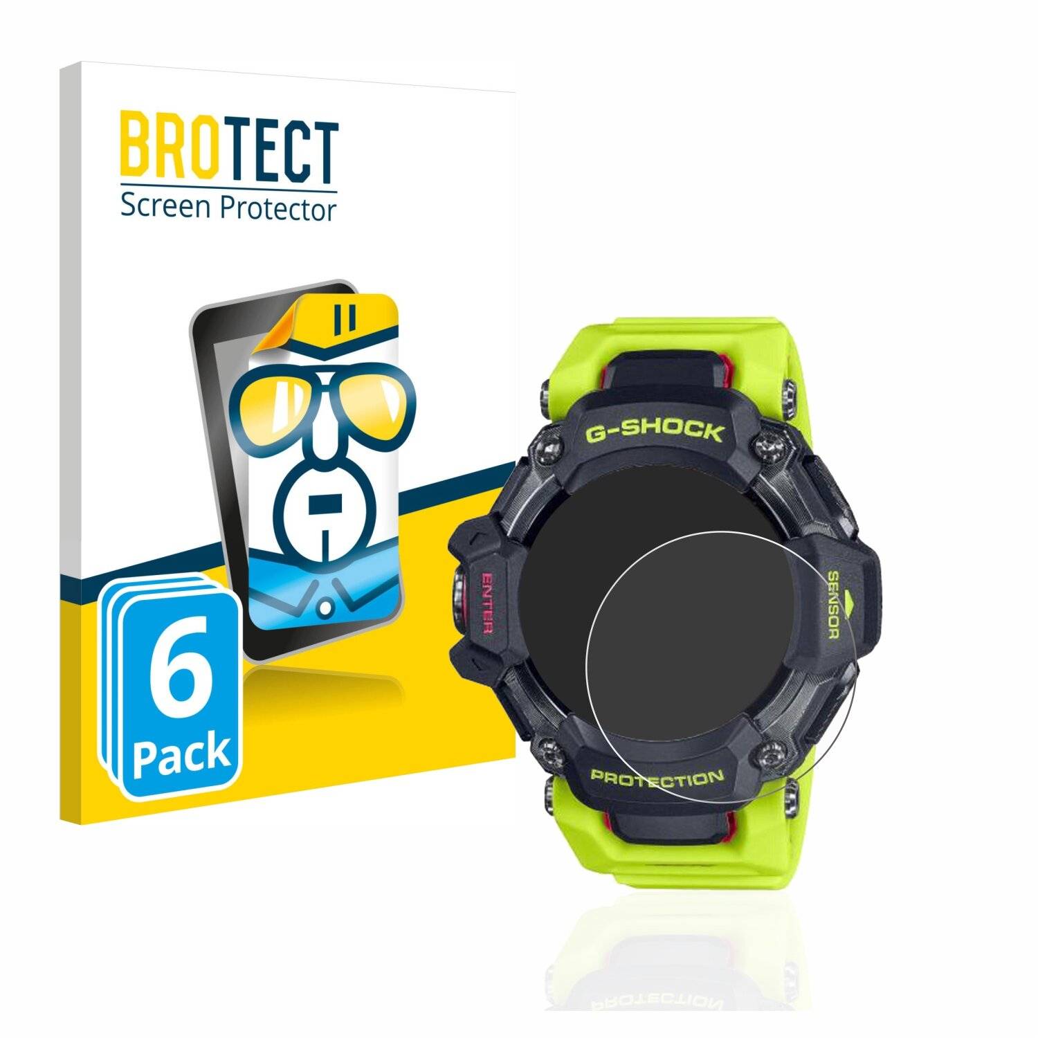 6x BROTECT HD-Clear Displayschutzfolie für Casio G-Shock