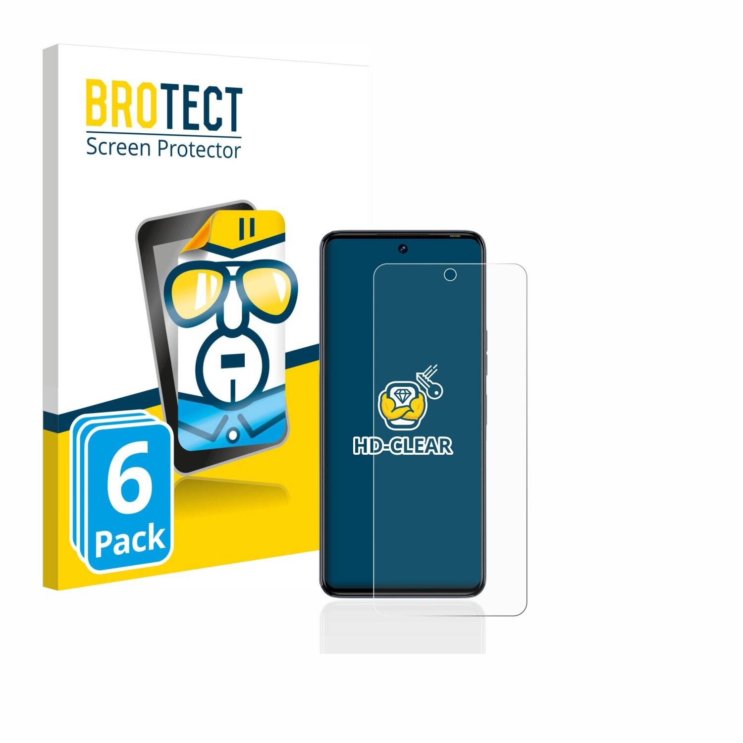 6x BROTECT HD-Clear Displayschutzfolie für Tecno Camon 20 Pro