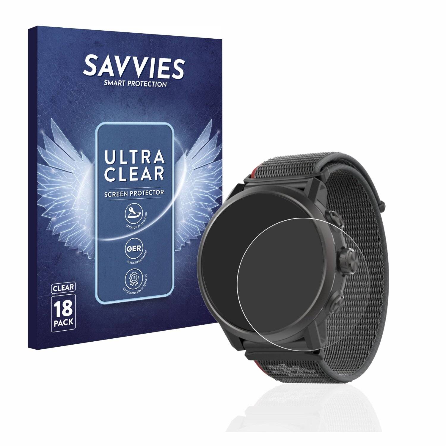 18x Savvies SU75 Displayschutzfolie für Coros Apex