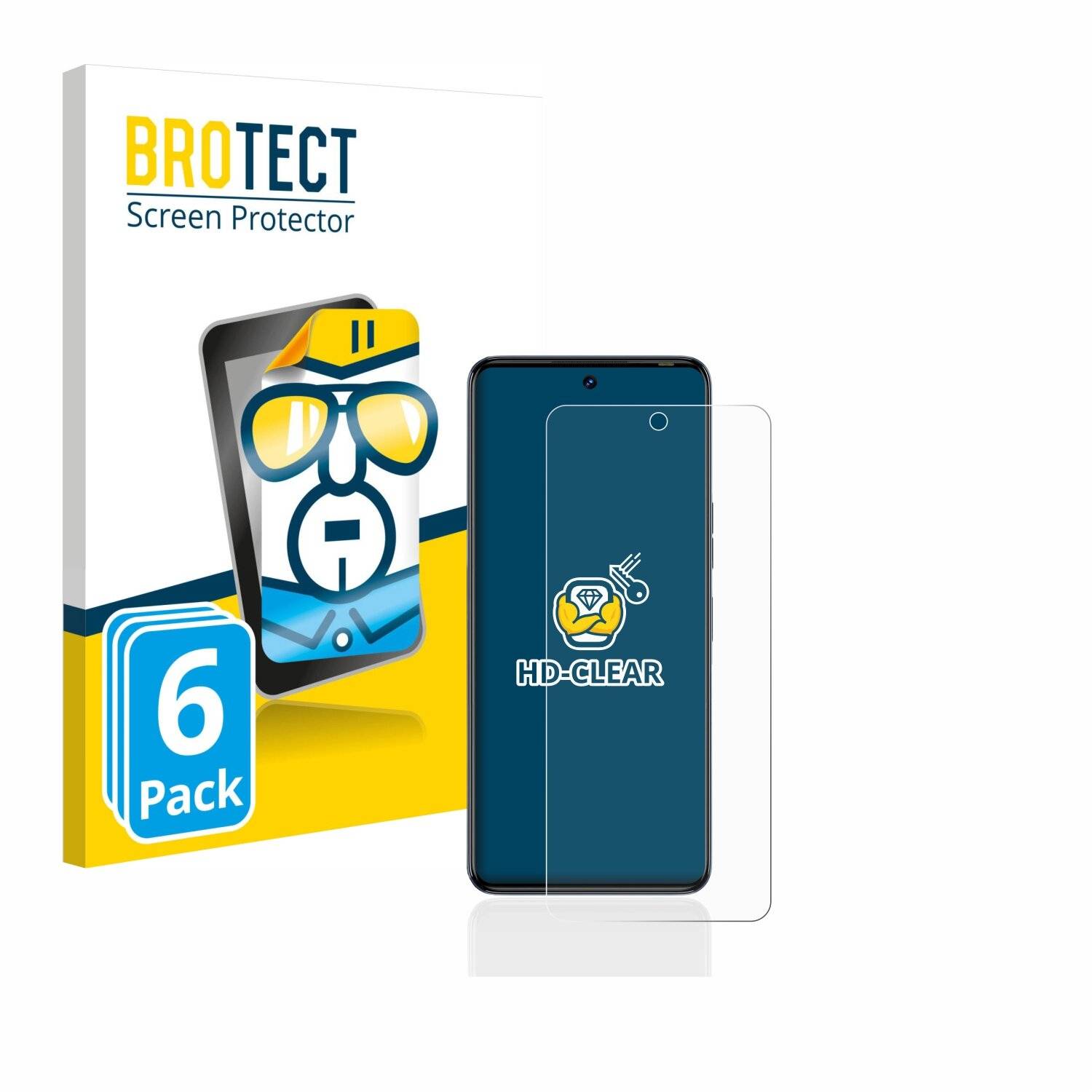 6x BROTECT HD-Clear Displayschutzfolie für Tecno Camon