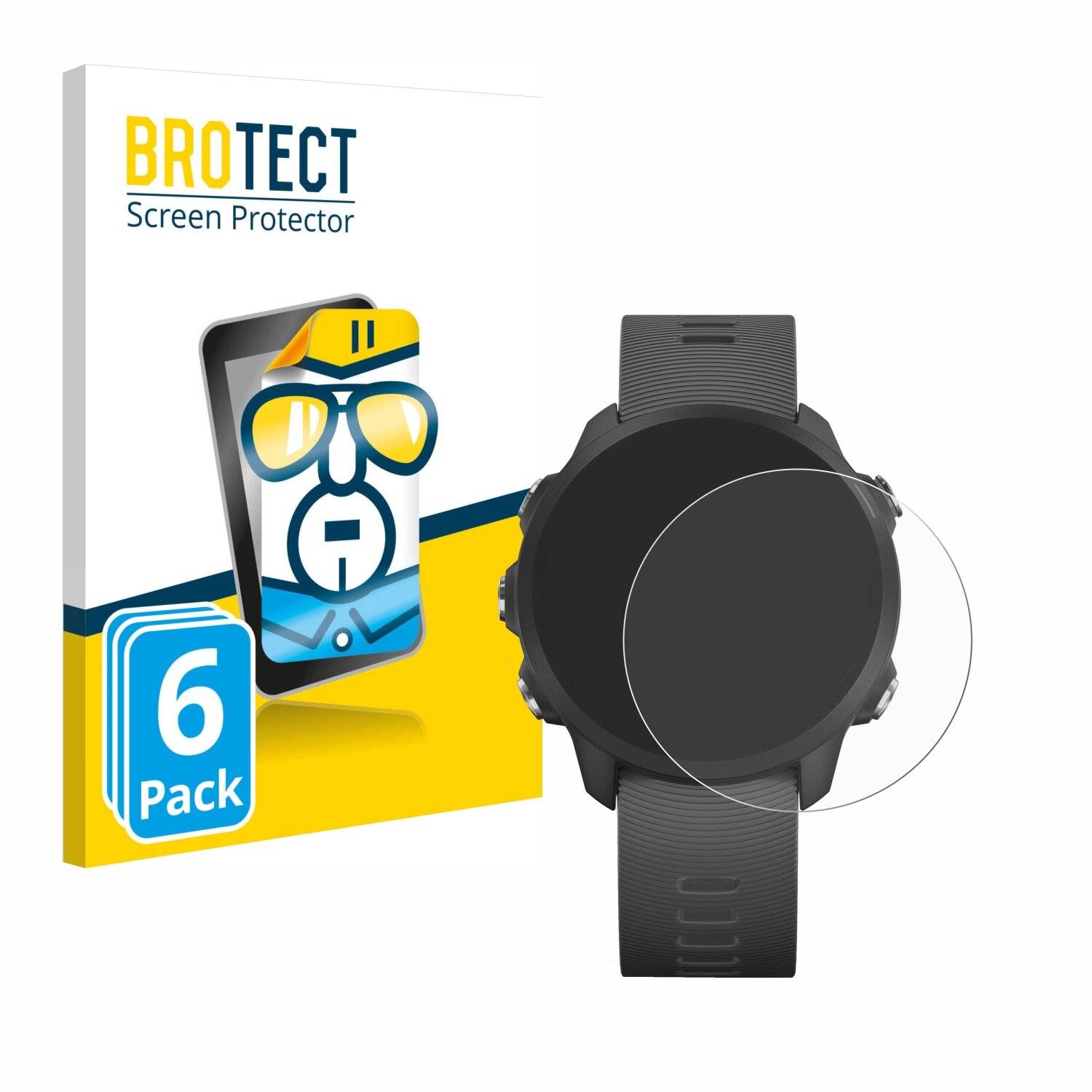 6x BROTECT HD-Clear Displayschutzfolie für Garmin Forerunner 245