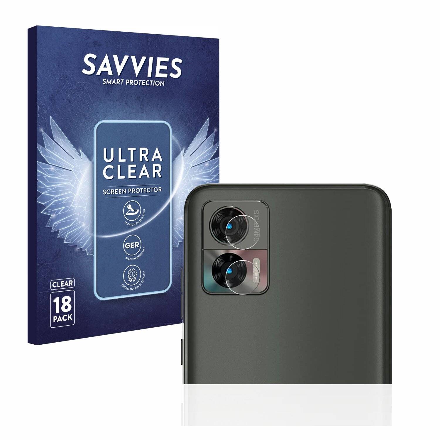 18x Savvies SU75 Displayschutzfolie für Motorola Edge 30 Neo (NUR