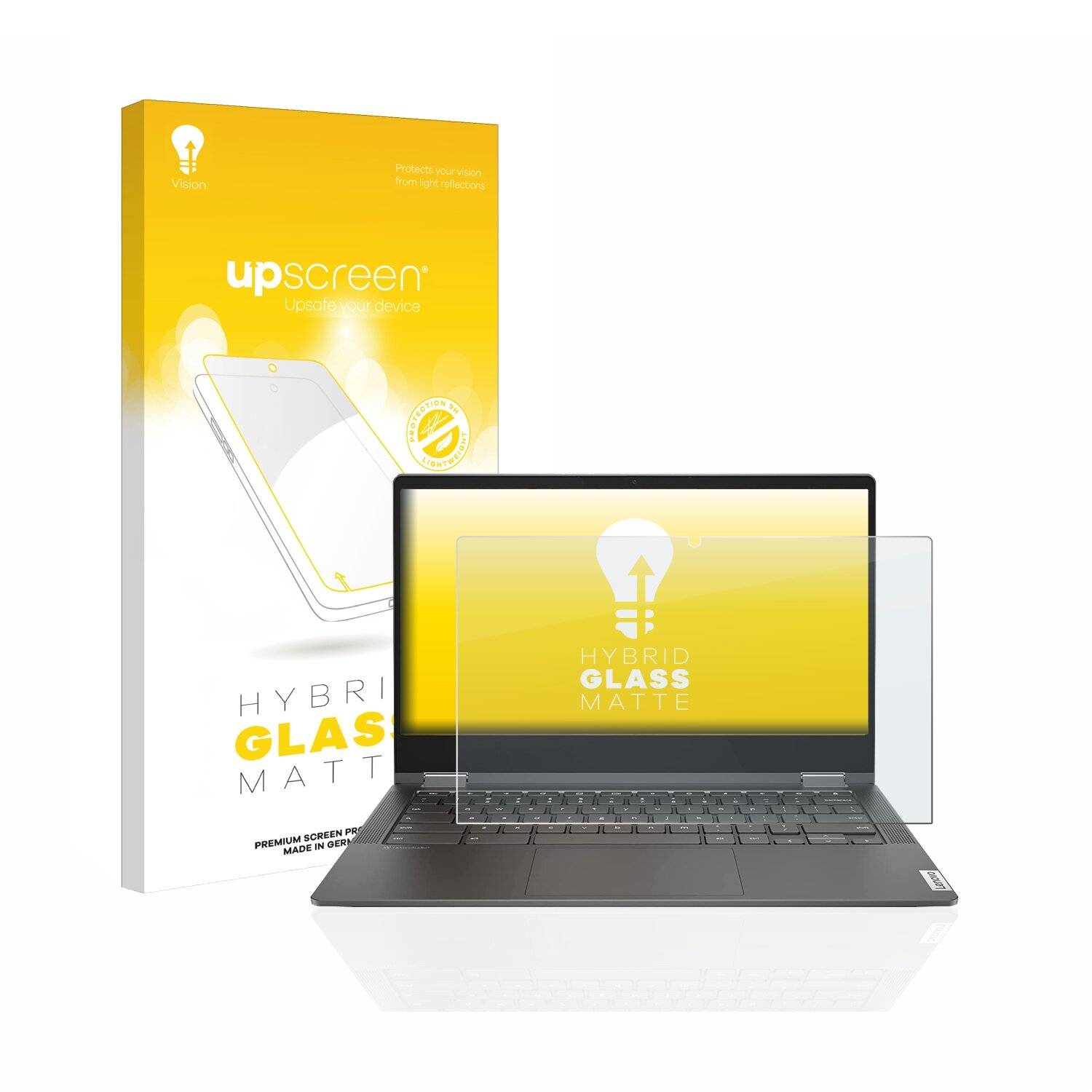 upscreen Hybrid Glass Matte Premium Schutzglas Folie für Lenovo IdeaPad Flex 5i 13.3