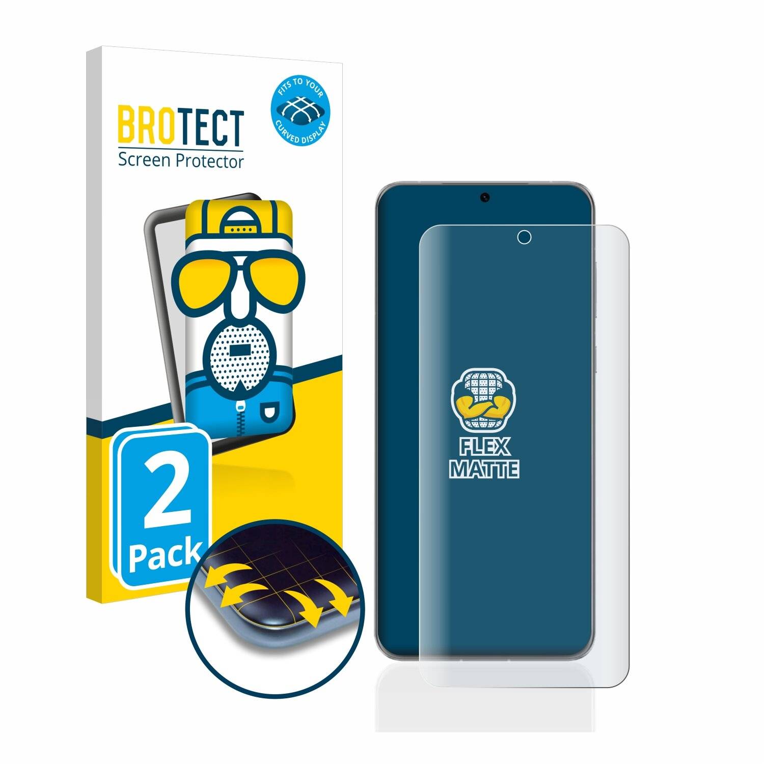 2x BROTECT Flex Matte Full-Cover Displayschutzfolie für Huawei