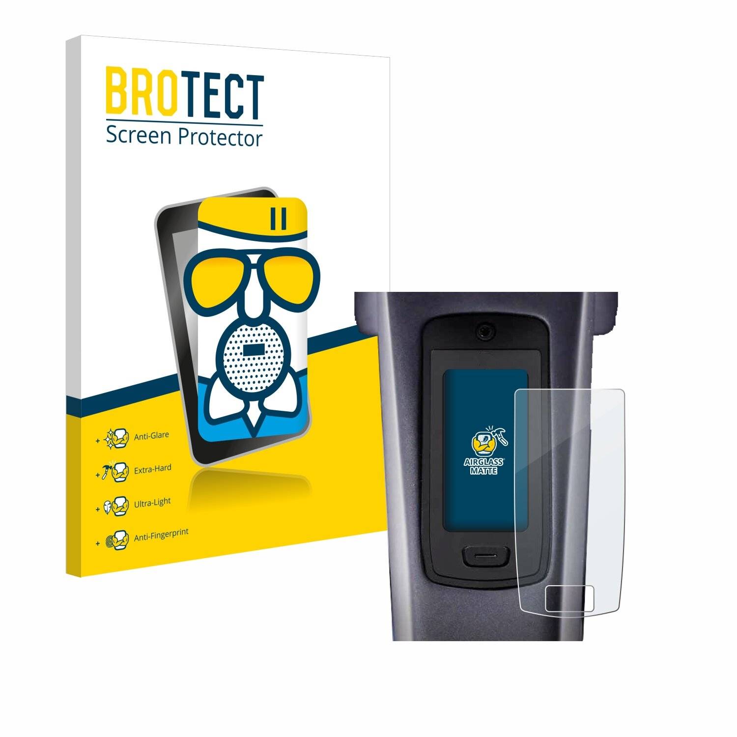 BROTECT AirGlass Matte Schutzglas Folie für TQ HPR50 E-Bike