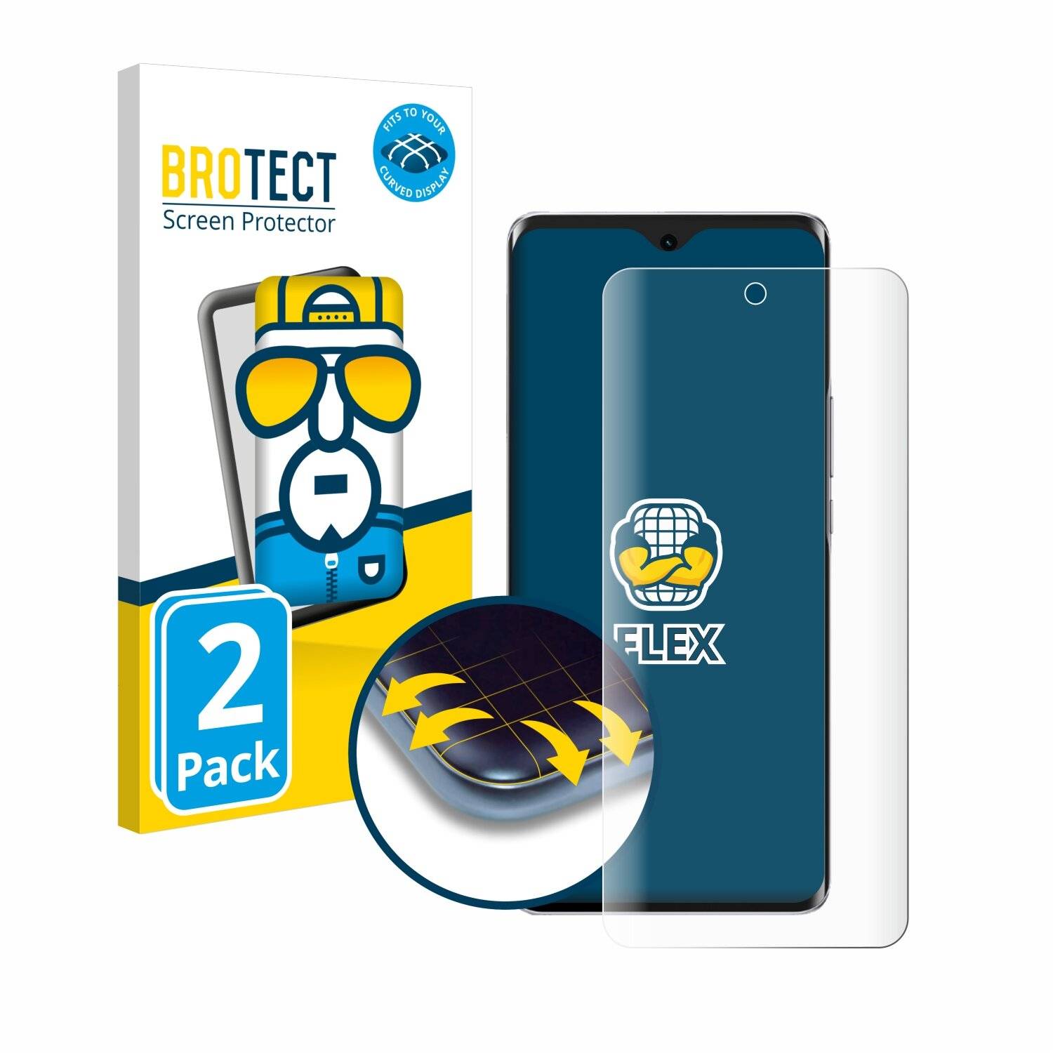 2x BROTECT Flex Full-Cover Displayschutzfolie für Honor