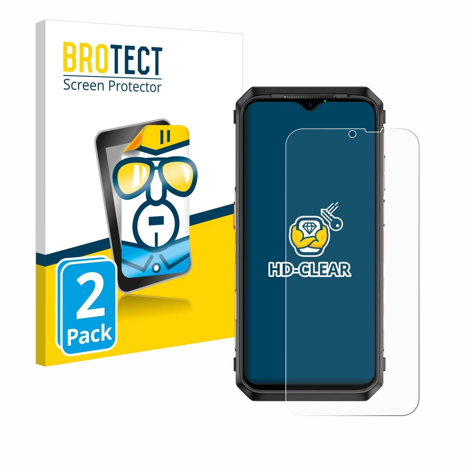 2x BROTECT HD-Clear Displayschutzfolie für Ulefone Power Armor