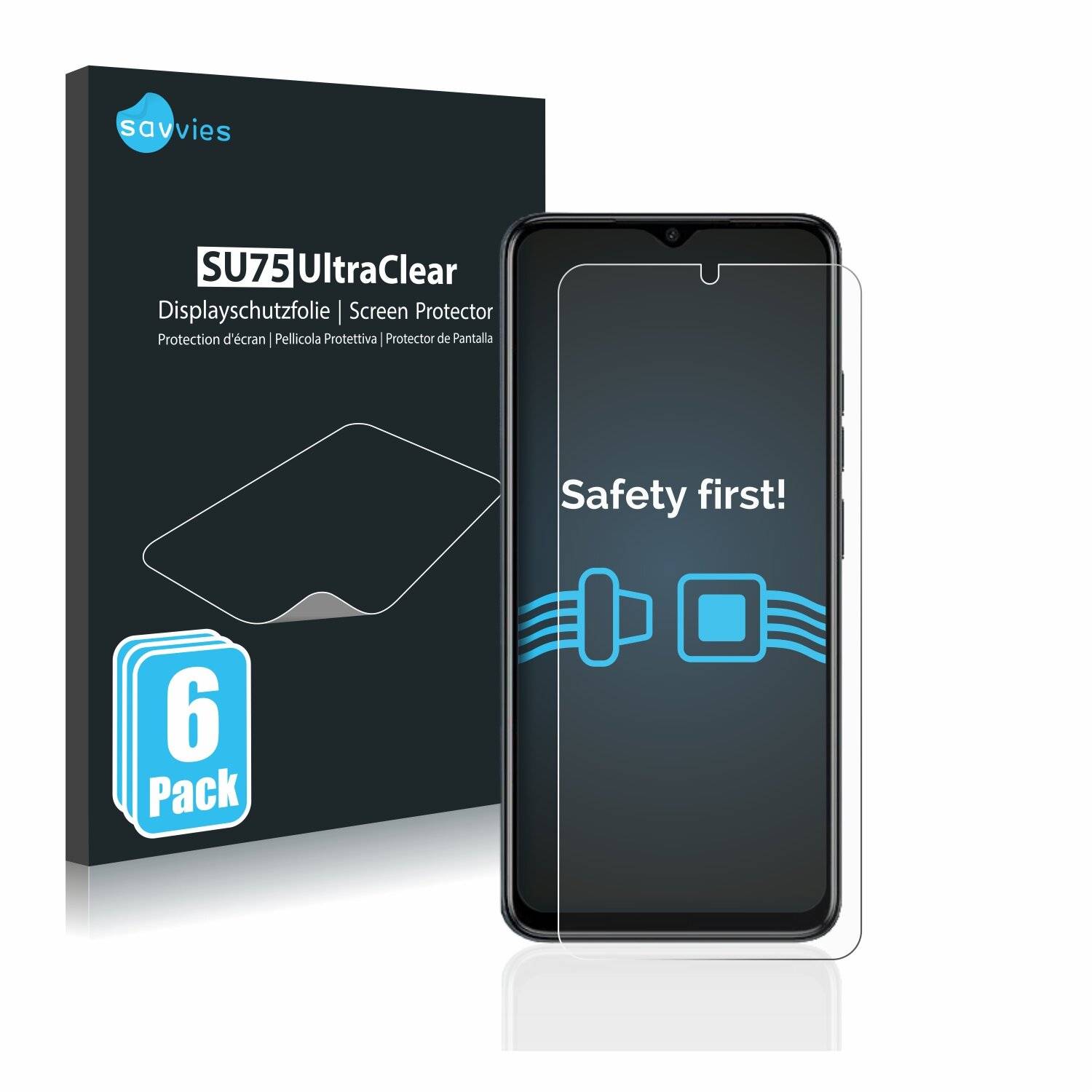 6x Savvies SU75 Displayschutzfolie für Tecno Pop 7