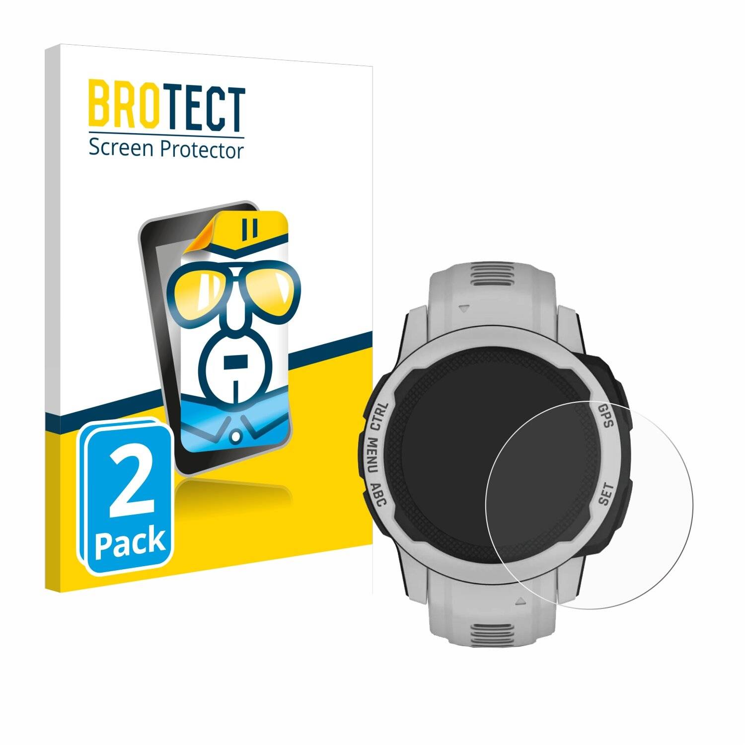 2x BROTECT HD-Clear Displayschutzfolie für Garmin Instinct 2S Solar (40