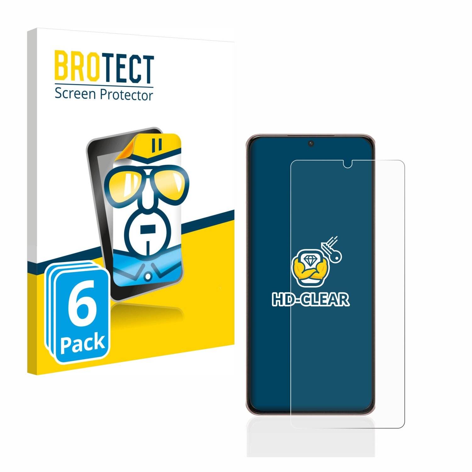 6x BROTECT HD-Clear Displayschutzfolie für Samsung Galaxy S21 Ultra