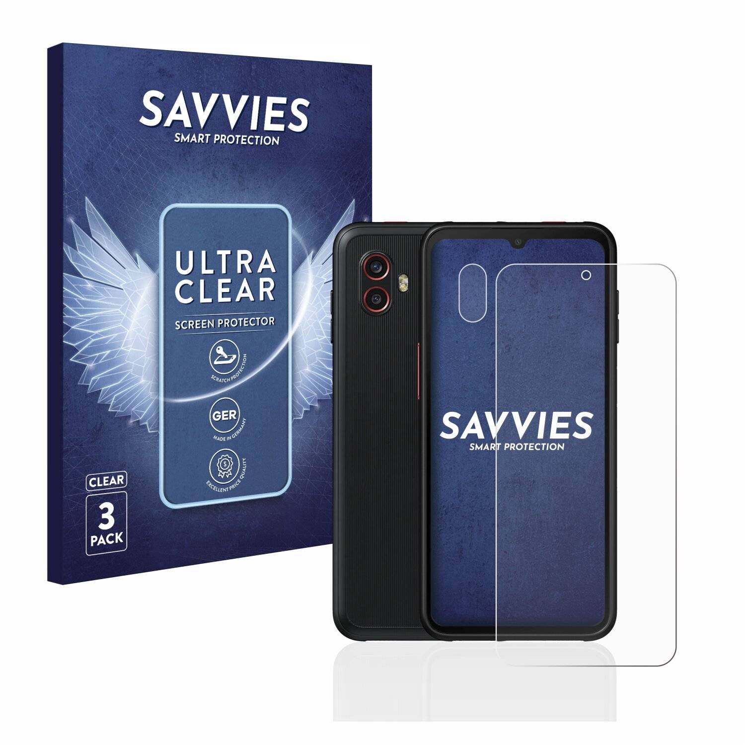 6x Savvies SU75 Displayschutzfolie für Samsung Galaxy Xcover 6 Pro Enterprise Edition