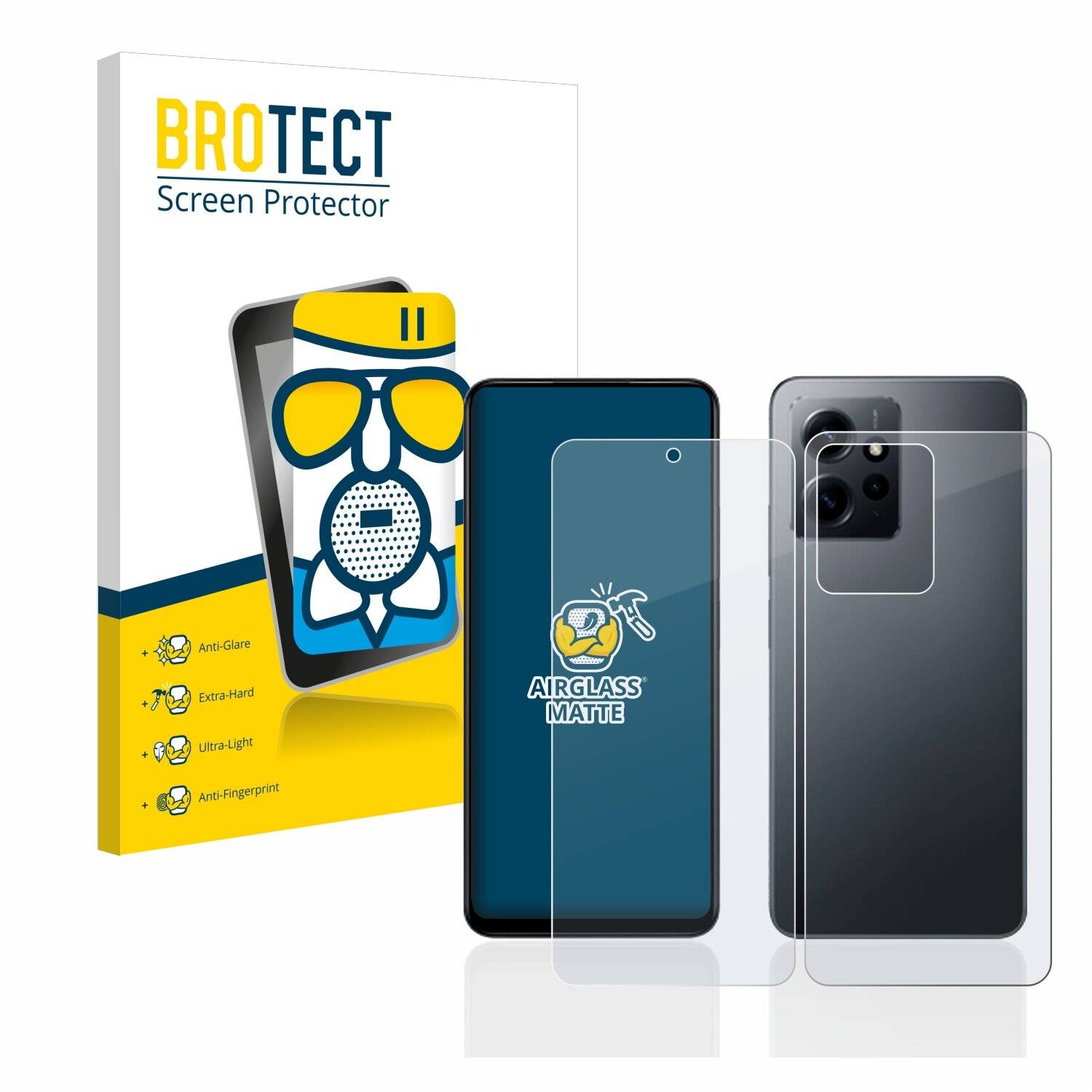 BROTECT AirGlass Matte Schutzglas Folie für Xiaomi Redmi Note 12 4G