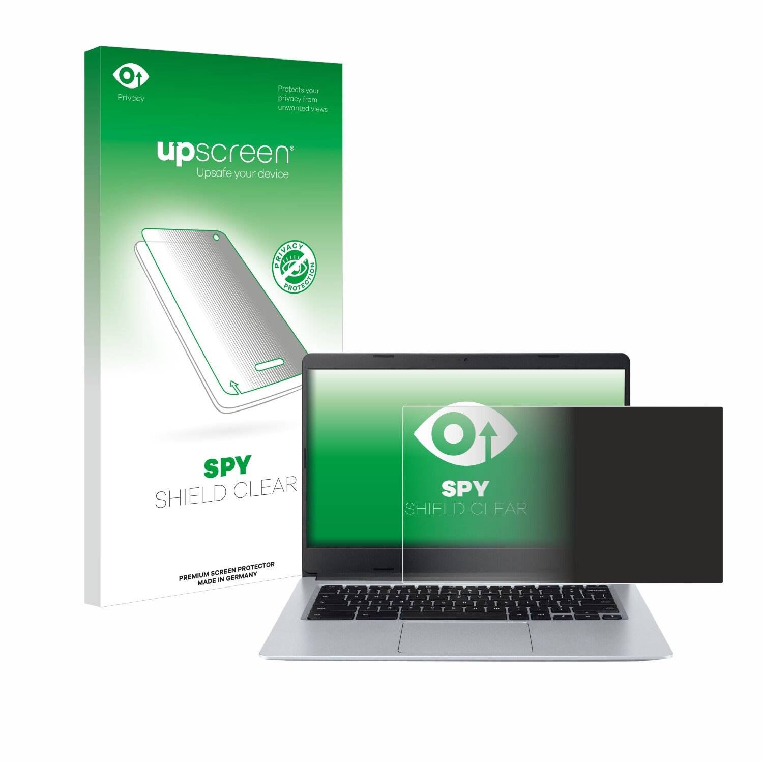 upscreen Spy Shield Clear Premium Blickschutzfolie für Acer Chromebook Spin 314