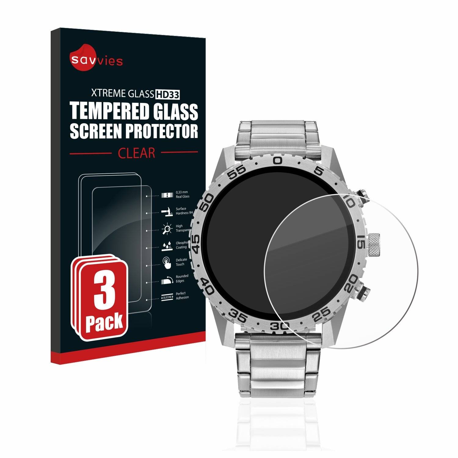 3x Savvies HD33 Clear Schutzglas für Citizen Gen-2 CZ