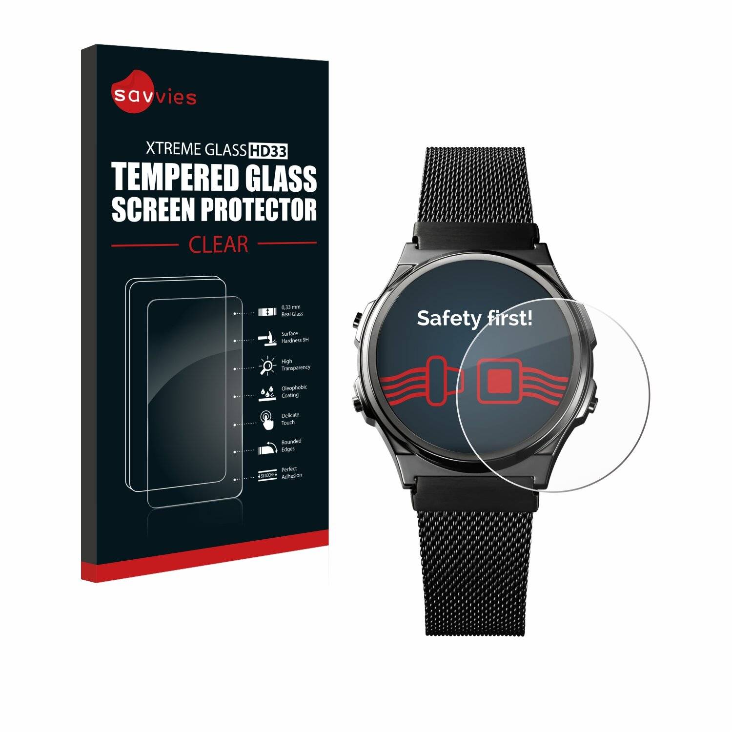 Savvies HD33 Clear Schutzglas für Casio