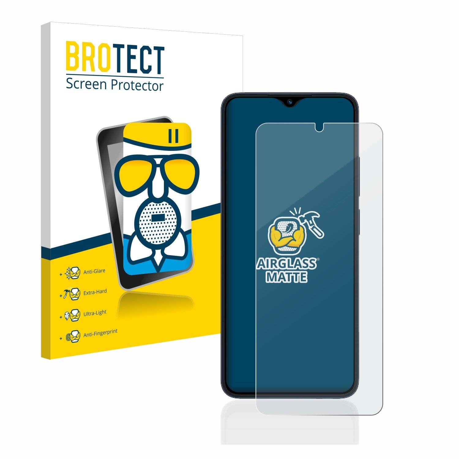 BROTECT AirGlass Matte Schutzglas Folie für Xiaomi Redmi