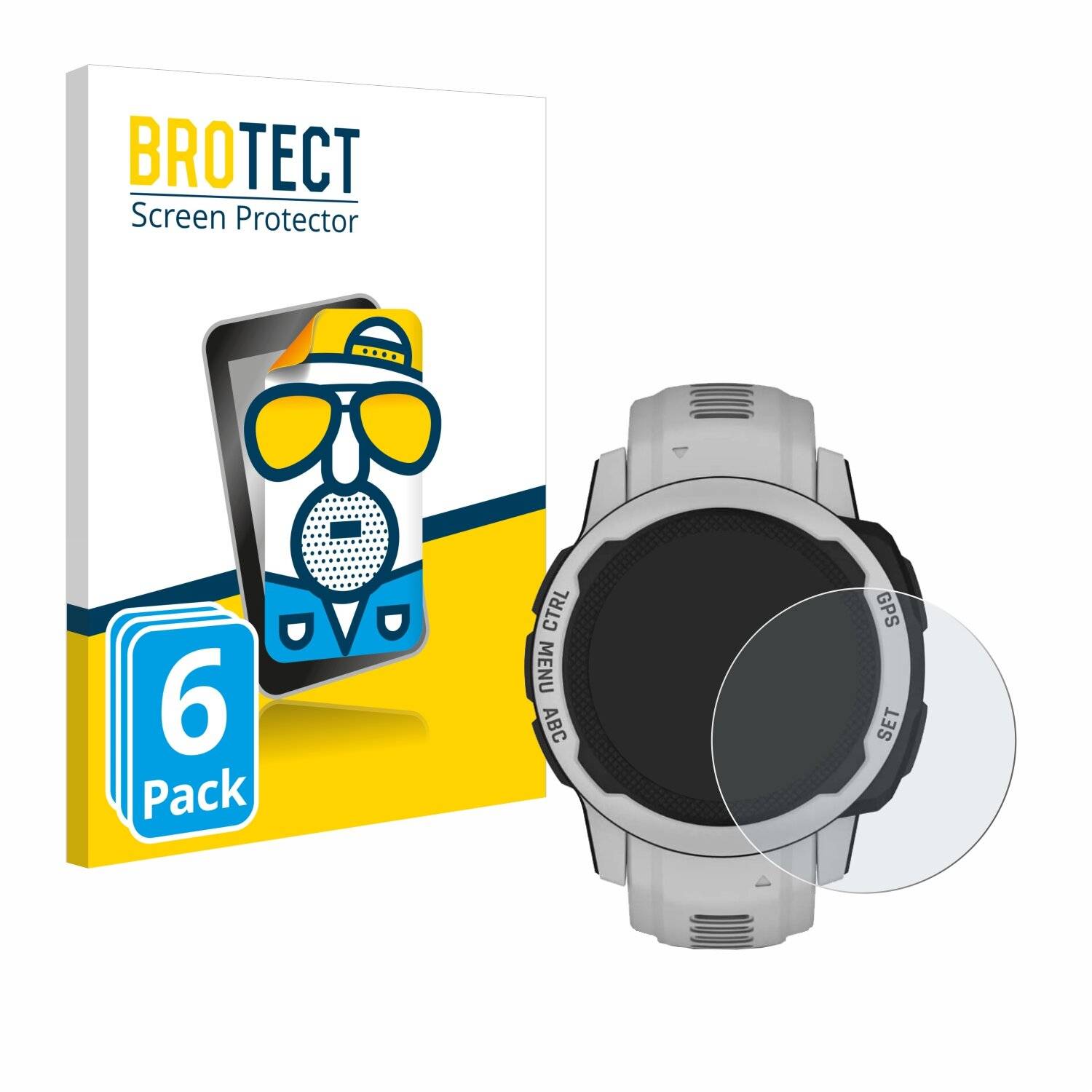 6x BROTECT Matte Displayschutzfolie für Garmin Instinct 2S Solar (40 mm) - Entspiegelt,