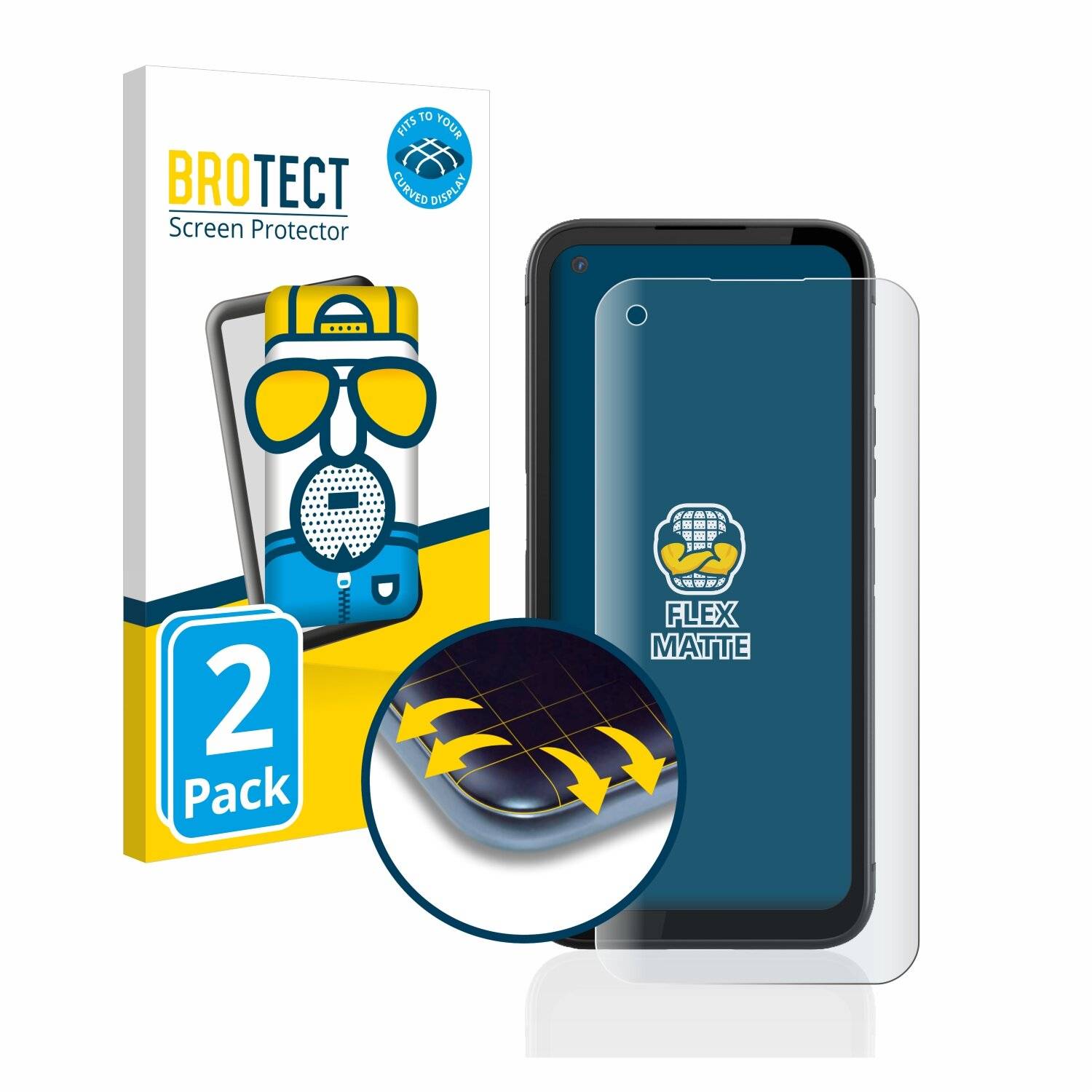2x BROTECT Flex Matte Full-Cover Displayschutzfolie für Gigaset