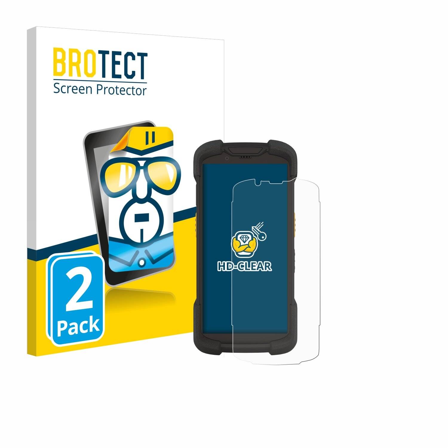 2x BROTECT HD-Clear Displayschutzfolie für Zebra