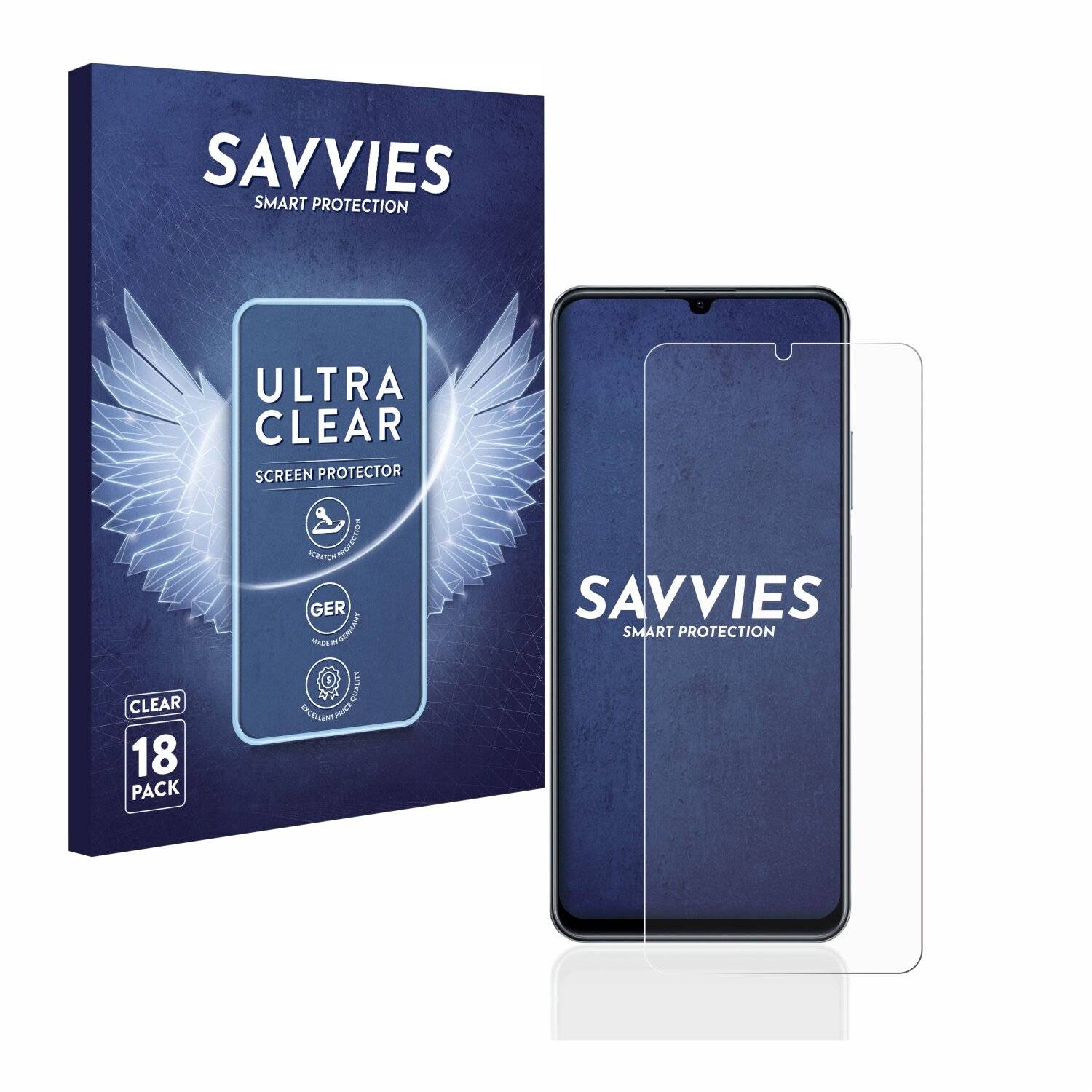 18x Savvies SU75 Displayschutzfolie für realme Narzo