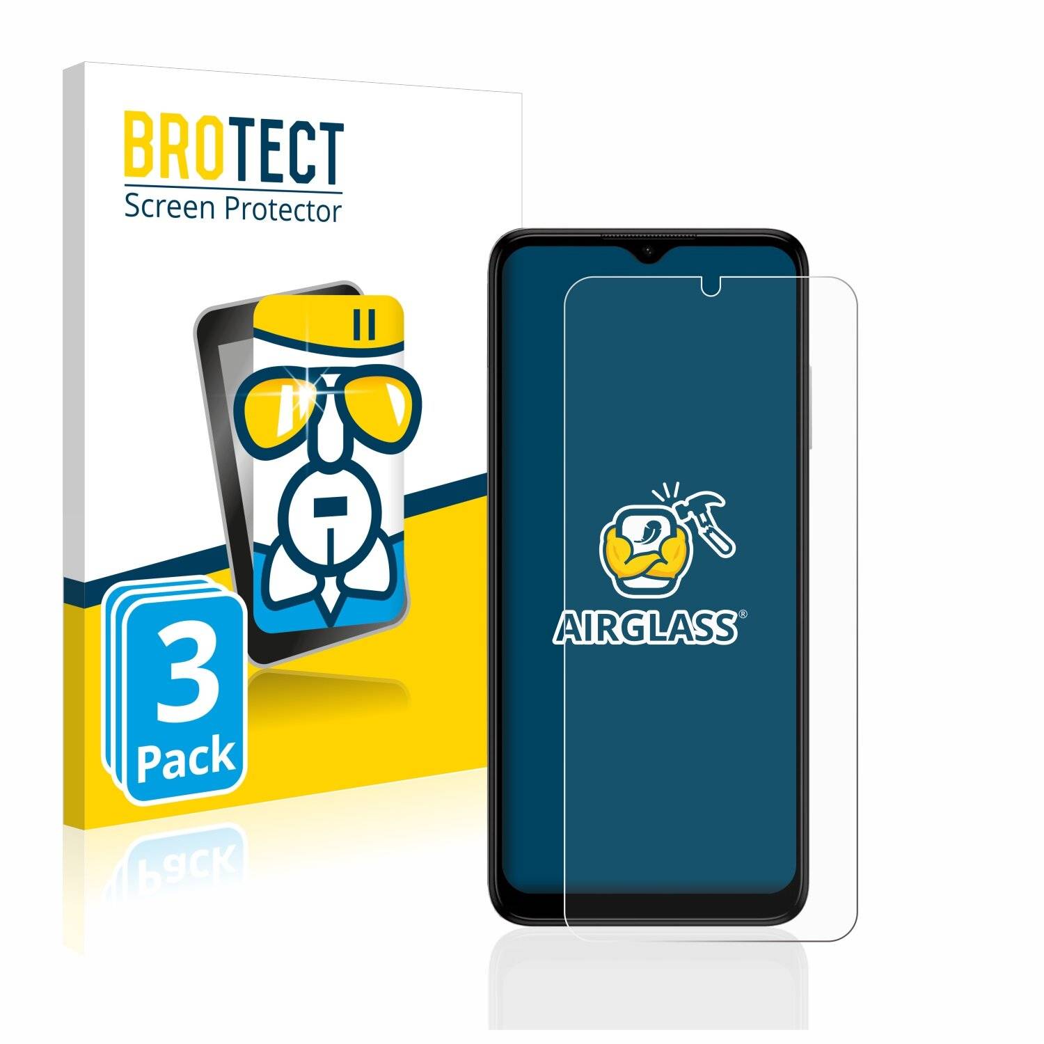 3x BROTECT AirGlass Schutzglas Folie für Nokia