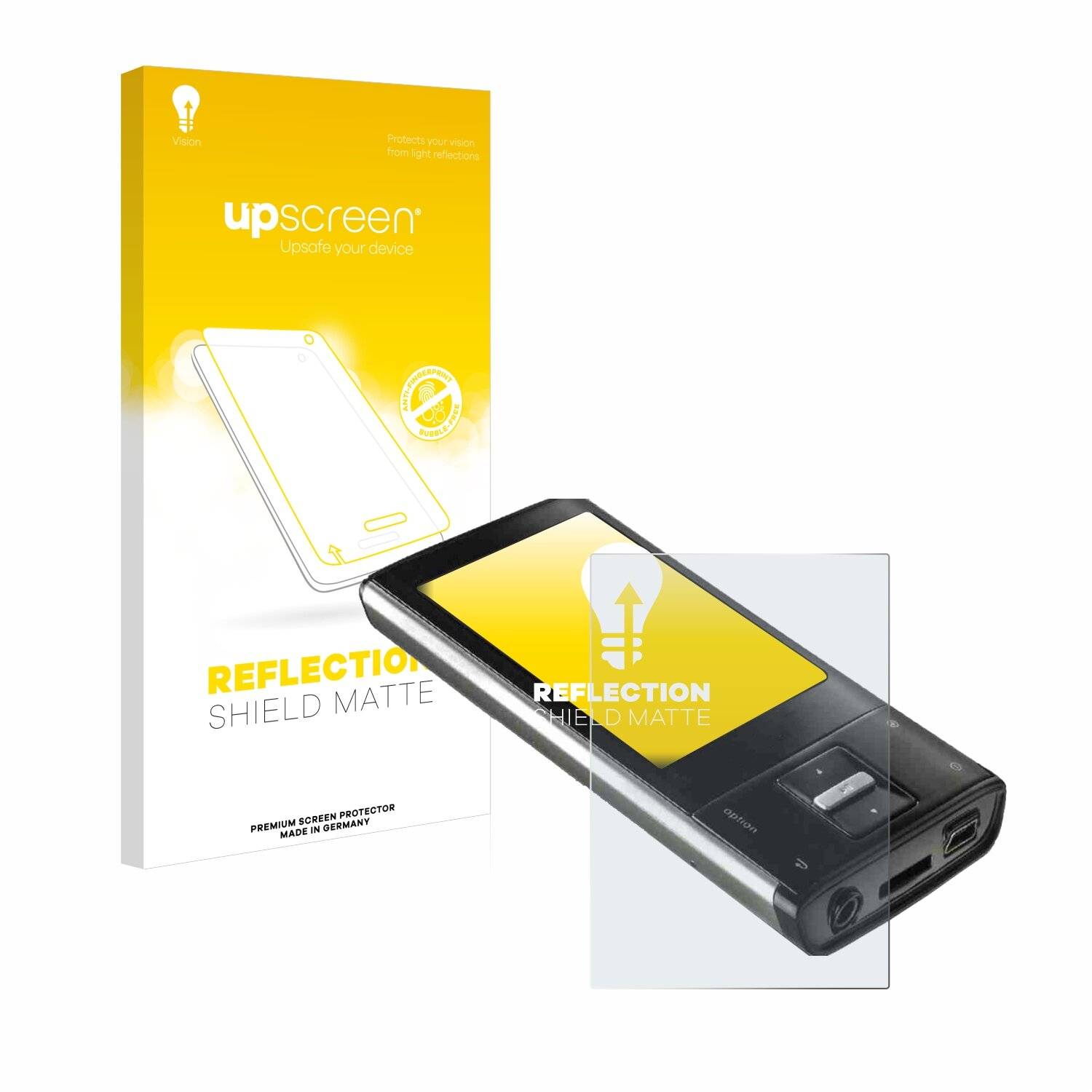 upscreen Reflection Shield Matte Premium Displayschutzfolie für Intenso Video Shooter