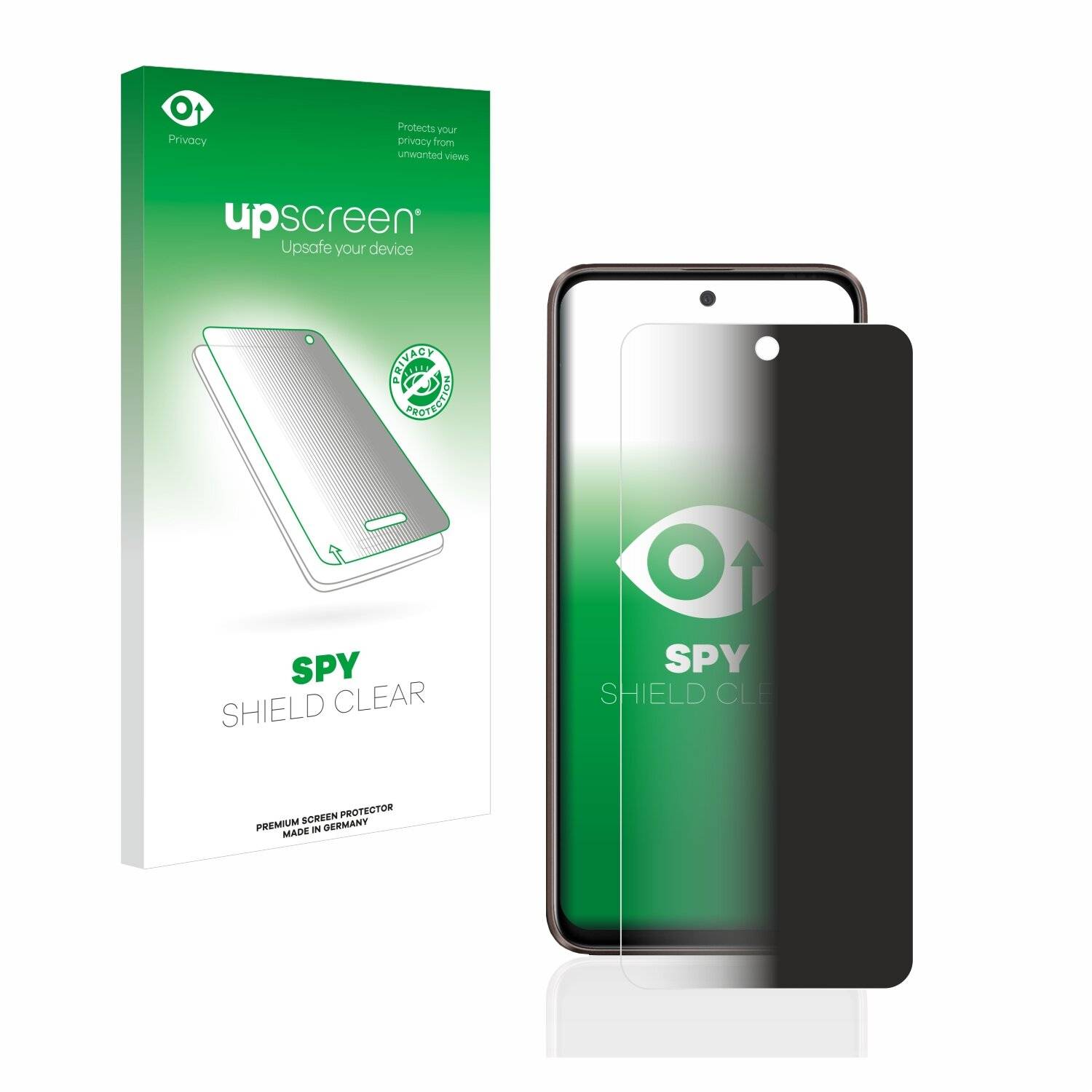 upscreen Spy Shield Clear Premium Blickschutzfolie für HTC U23