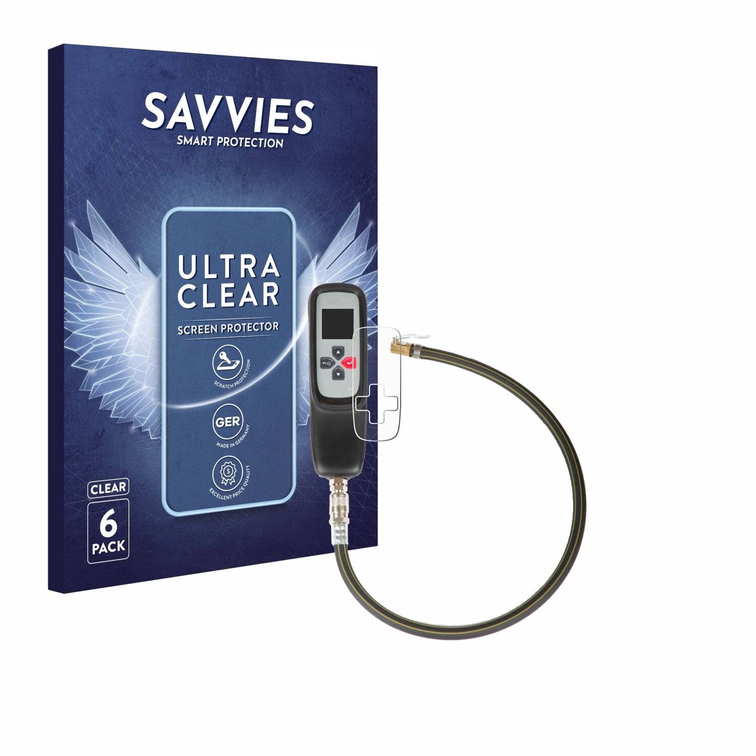 6x Savvies SU75 Displayschutzfolie für Bartec TAP 100