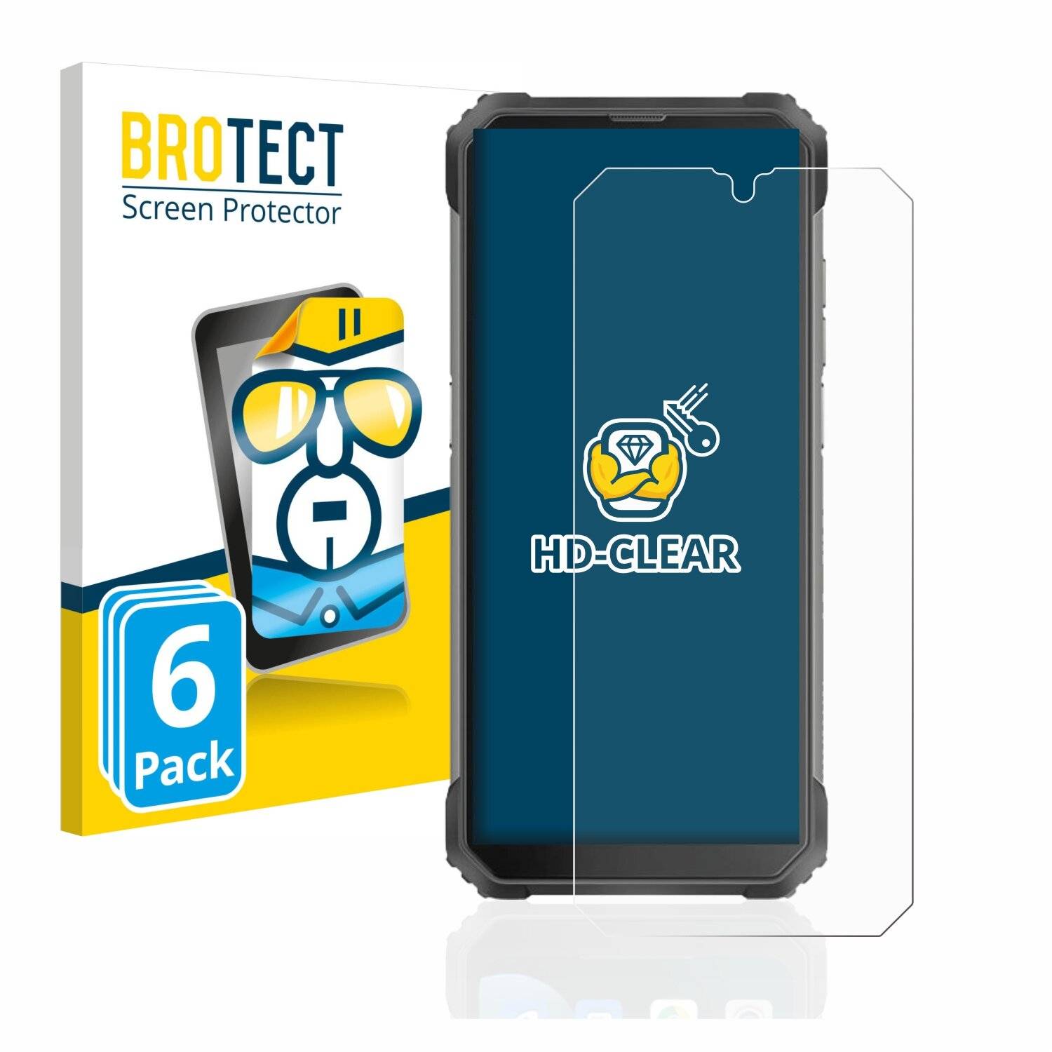 6x BROTECT HD-Clear Displayschutzfolie für Blackview