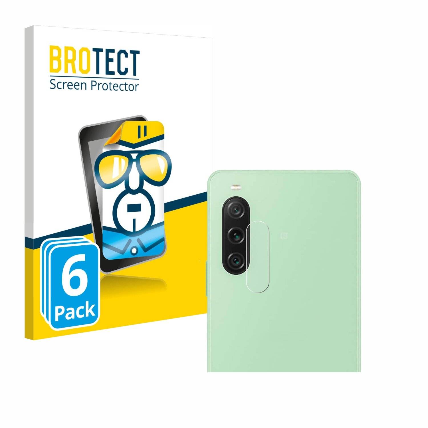 6x BROTECT HD-Clear Displayschutzfolie für Sony Xperia 10 V (NUR