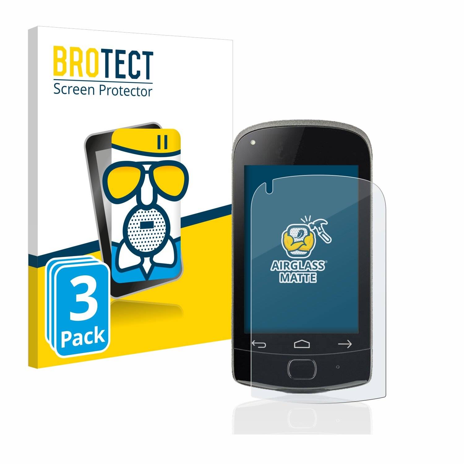 3x BROTECT AirGlass Matte Schutzglas Folie für Roche Accu-Chek Aviva Solo diabetes