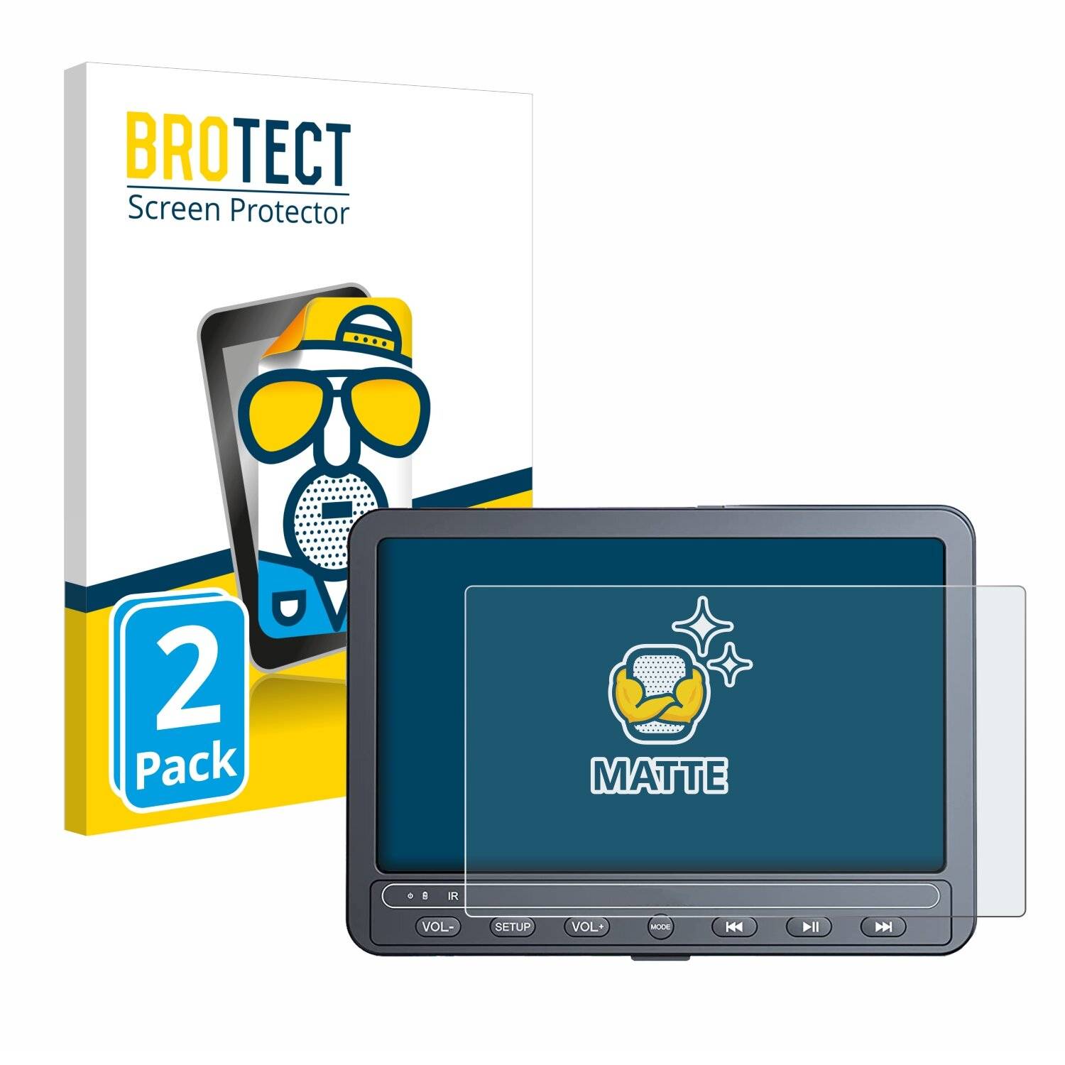 2x BROTECT Matte Displayschutzfolie für Naviskauto 10.5 - Entspiegelt,