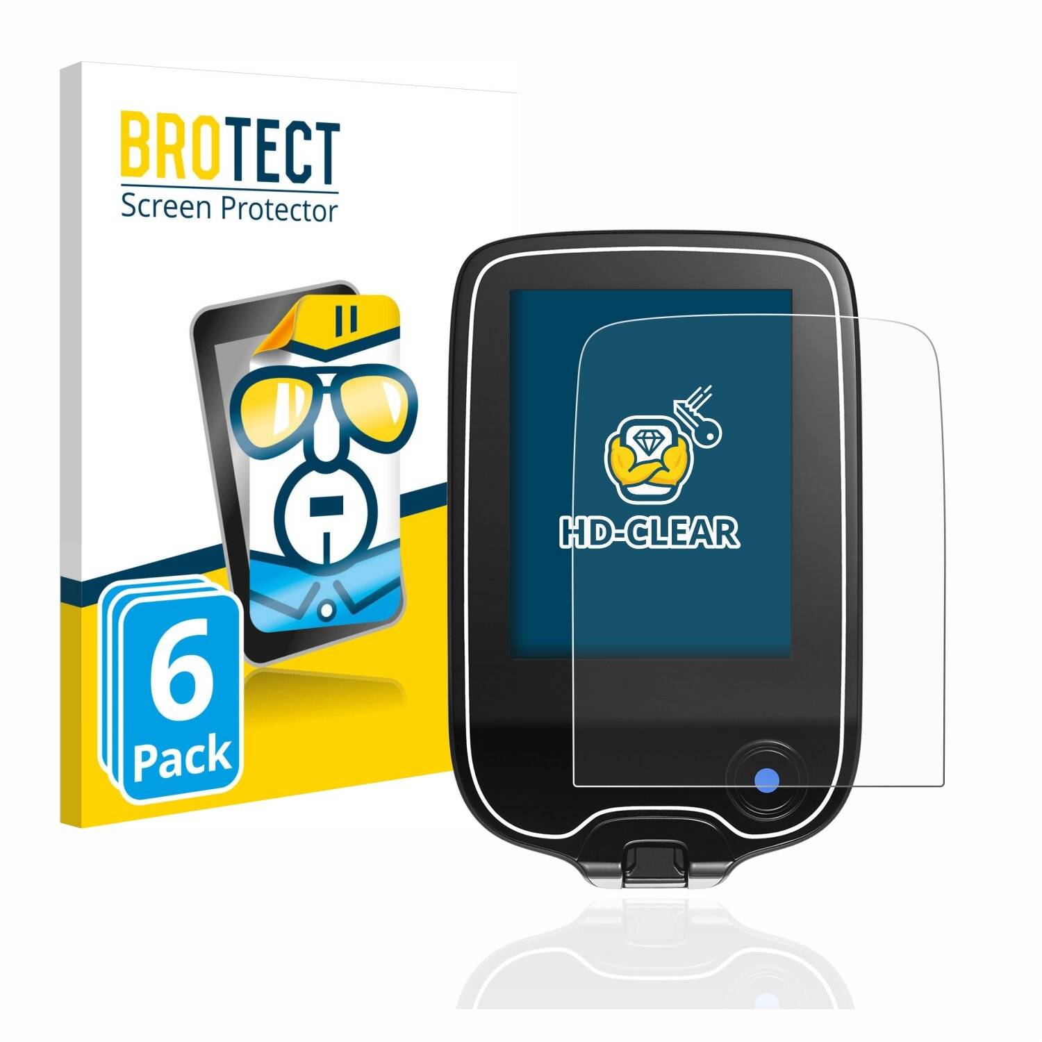 6x BROTECT HD-Clear Displayschutzfolie für Freestyle Libre