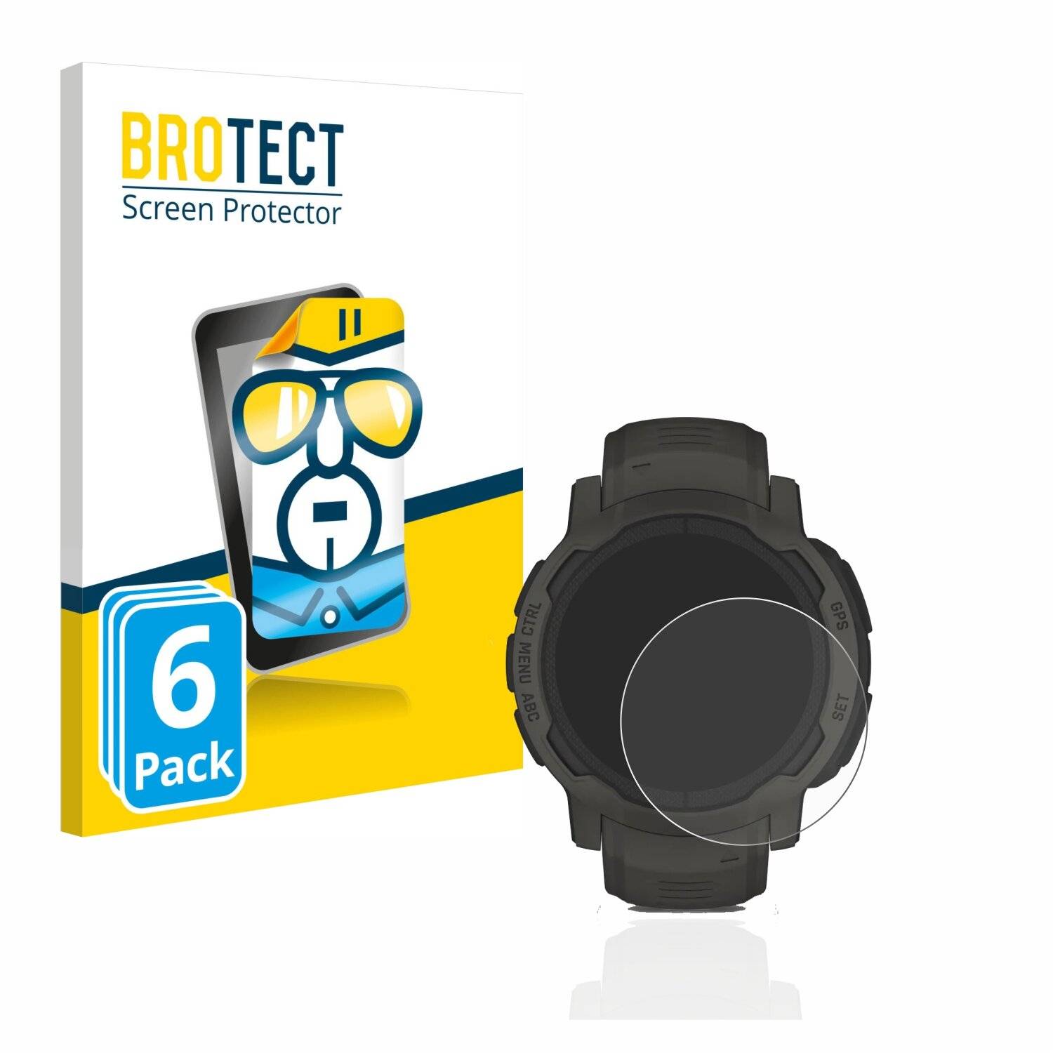 6x BROTECT HD-Clear Displayschutzfolie für Garmin Instinct 2