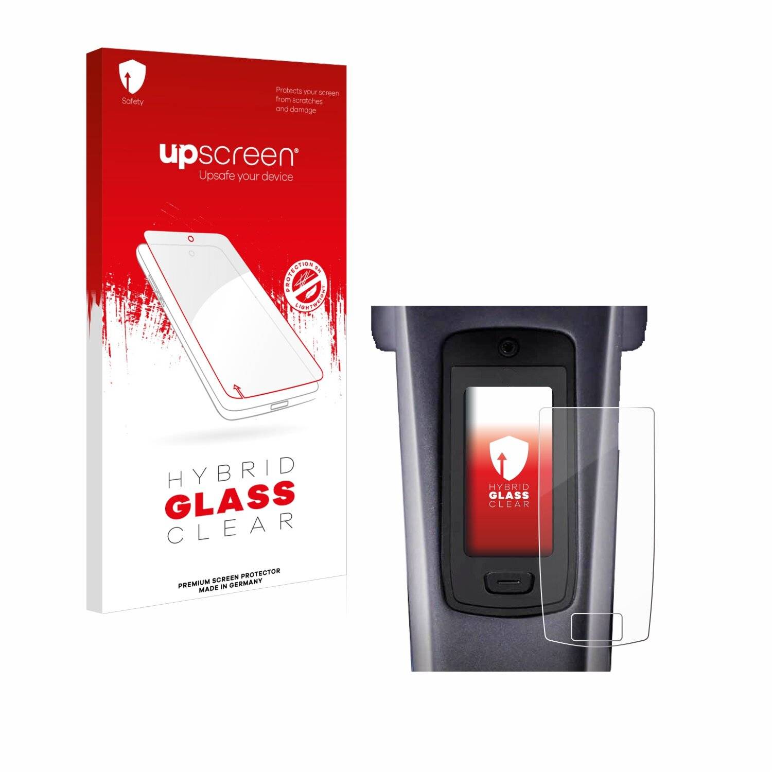 upscreen Hybrid Glass Clear Premium Schutzglas Folie für TQ HPR50 E-Bike