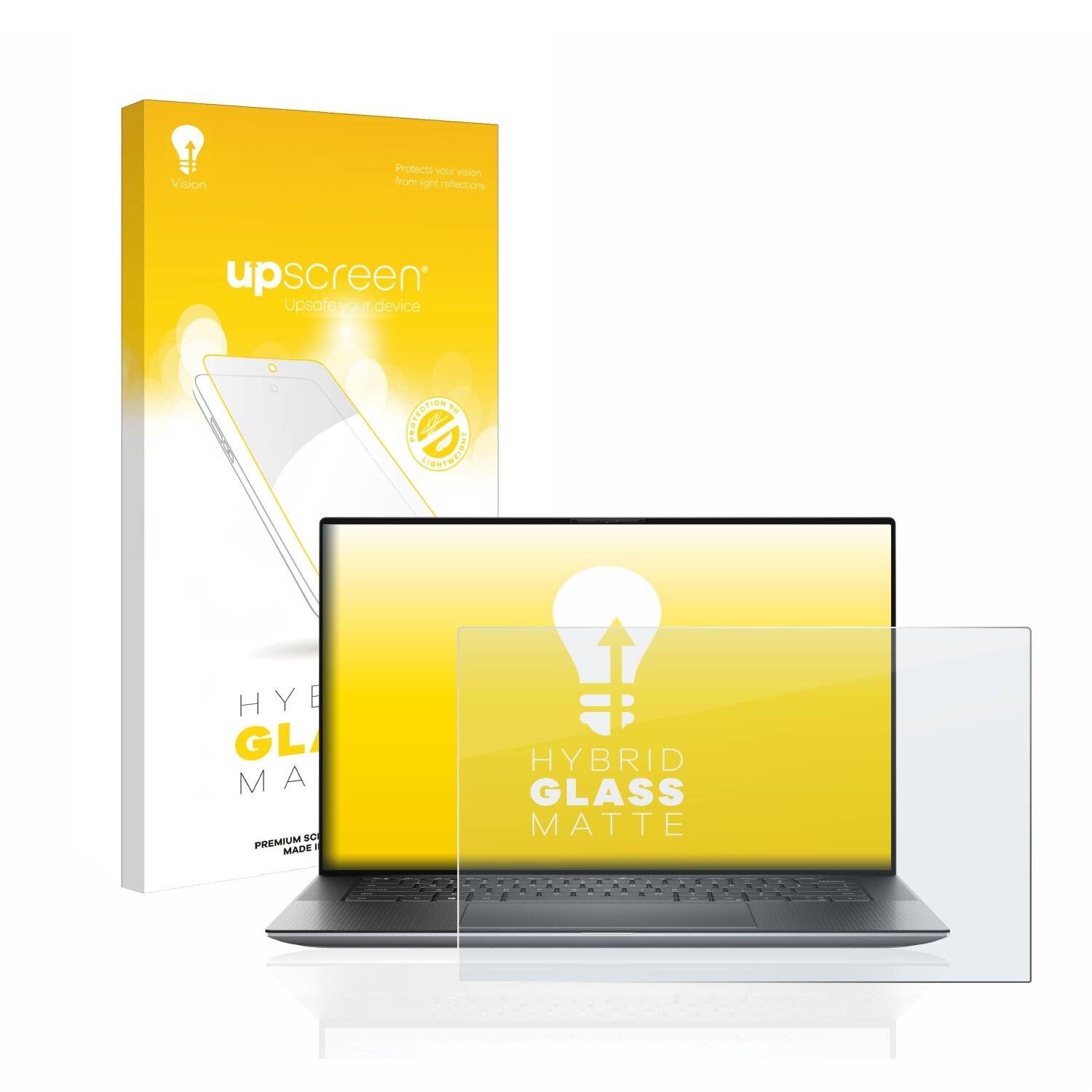 upscreen Hybrid Glass Matte Premium Schutzglas Folie für Dell Precision 5560