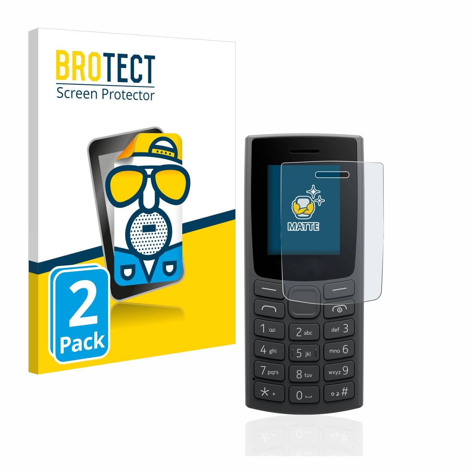 2x BROTECT Matte Displayschutzfolie für Nokia 106 (2023) - Entspiegelt,