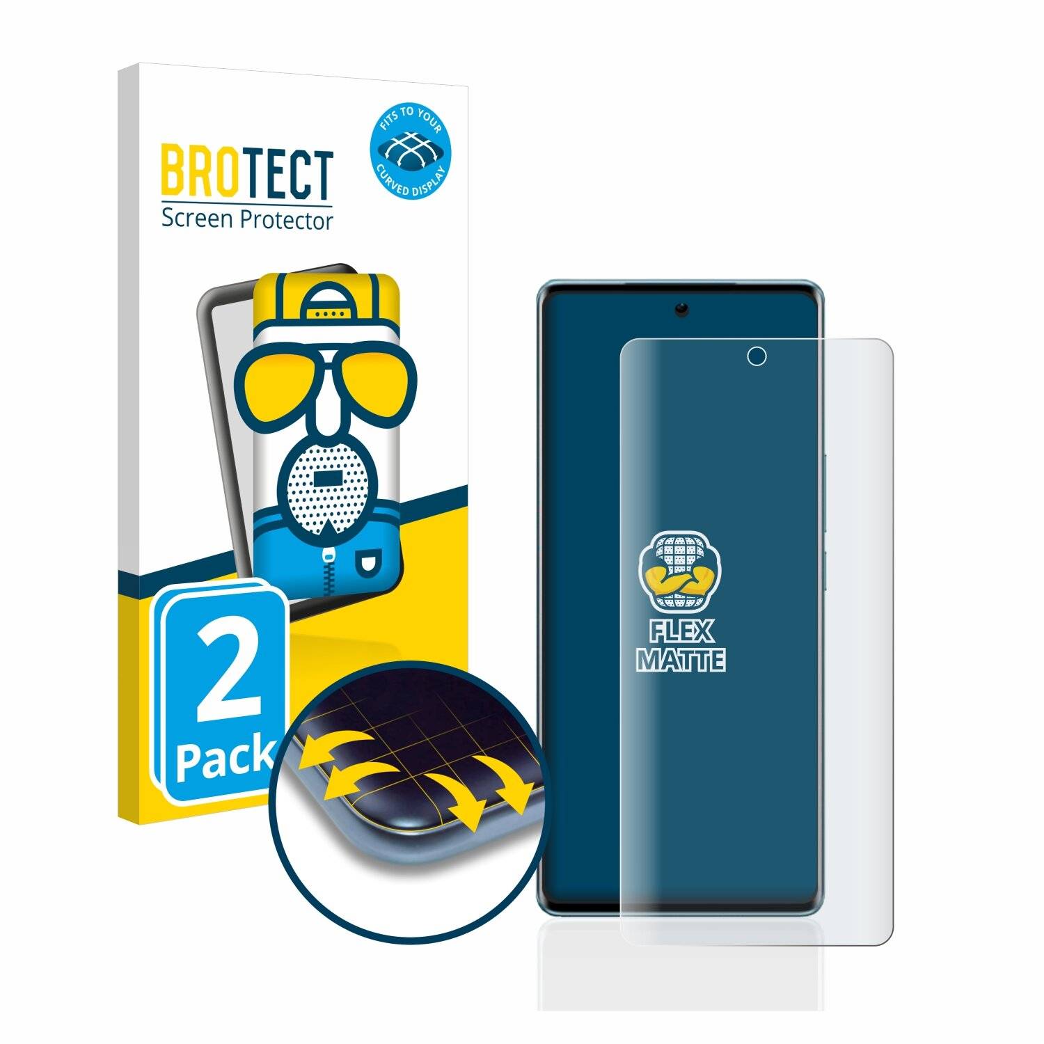 2x BROTECT Flex Matte Full-Cover Displayschutzfolie für Vivo S17