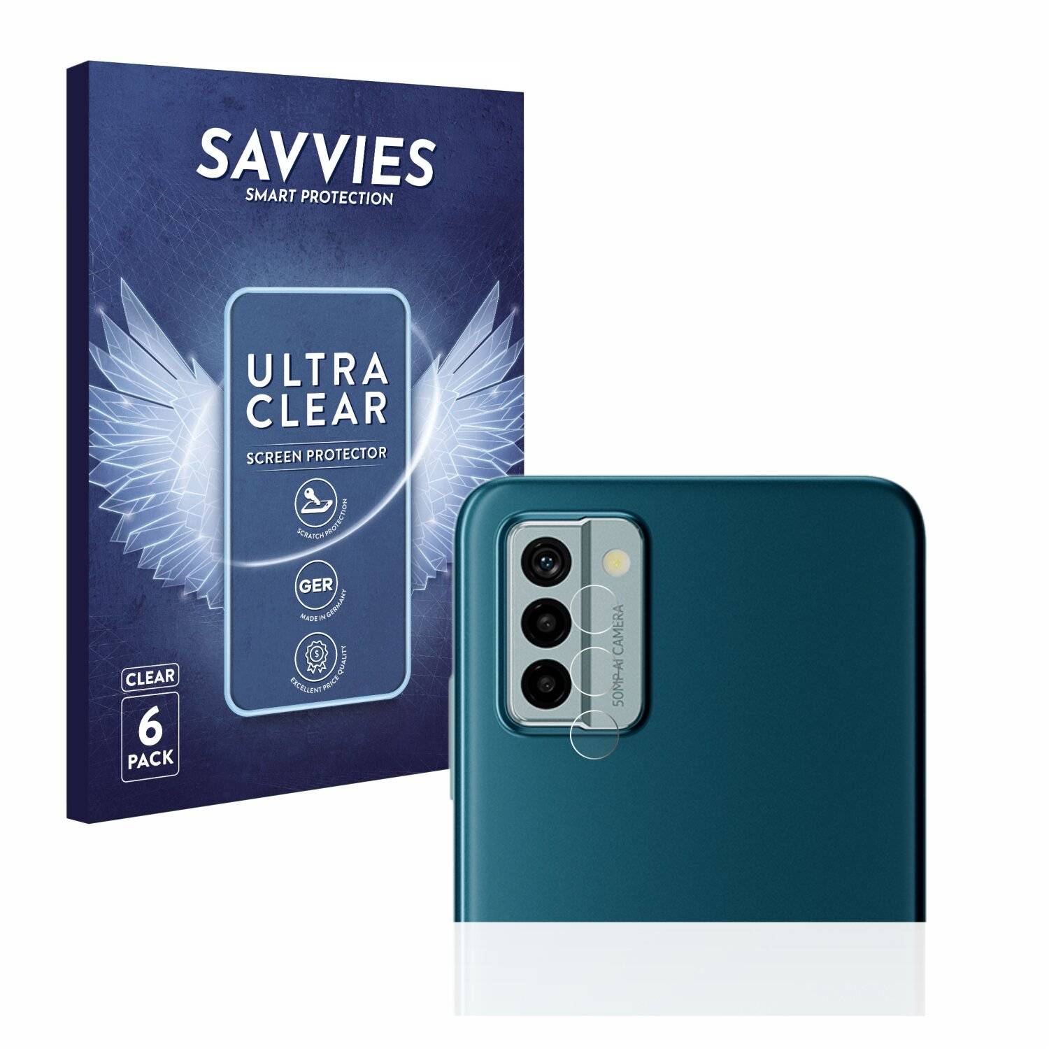 6x Savvies SU75 Displayschutzfolie für Nokia G22 (NUR