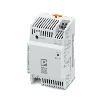 Ein kompaktes Schaltnetzteil-Modul mit Belüftungsdesign, das Spannungs- und Stromspezifikationen anzeigt. Geeignet für elektronische Geräte.