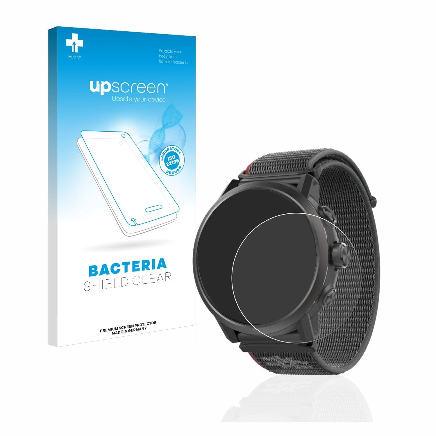 upscreen Bacteria Shield Clear Premium Antibakterielle Displayschutzfolie für Coros Apex