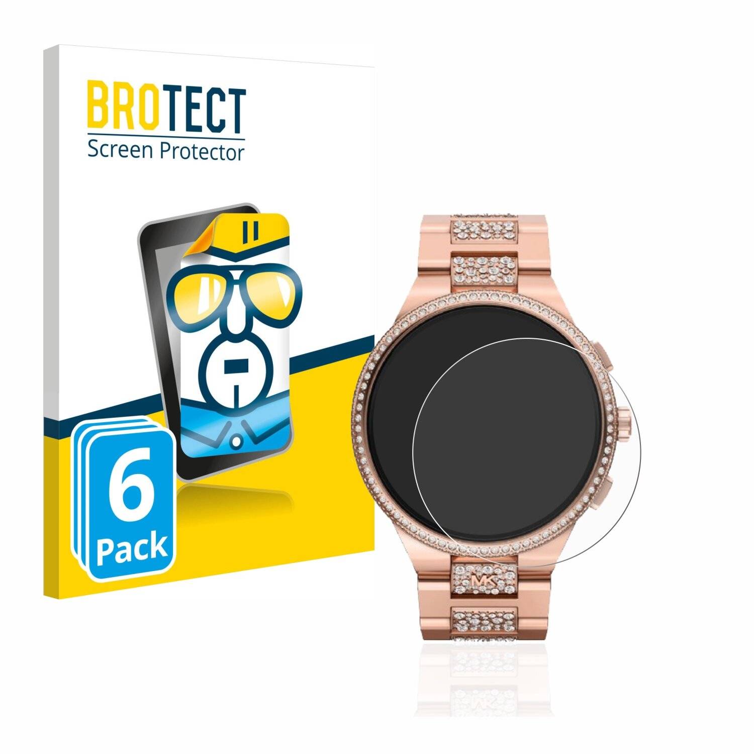 6x BROTECT HD-Clear Displayschutzfolie für Michael Kors Camille Gen 6